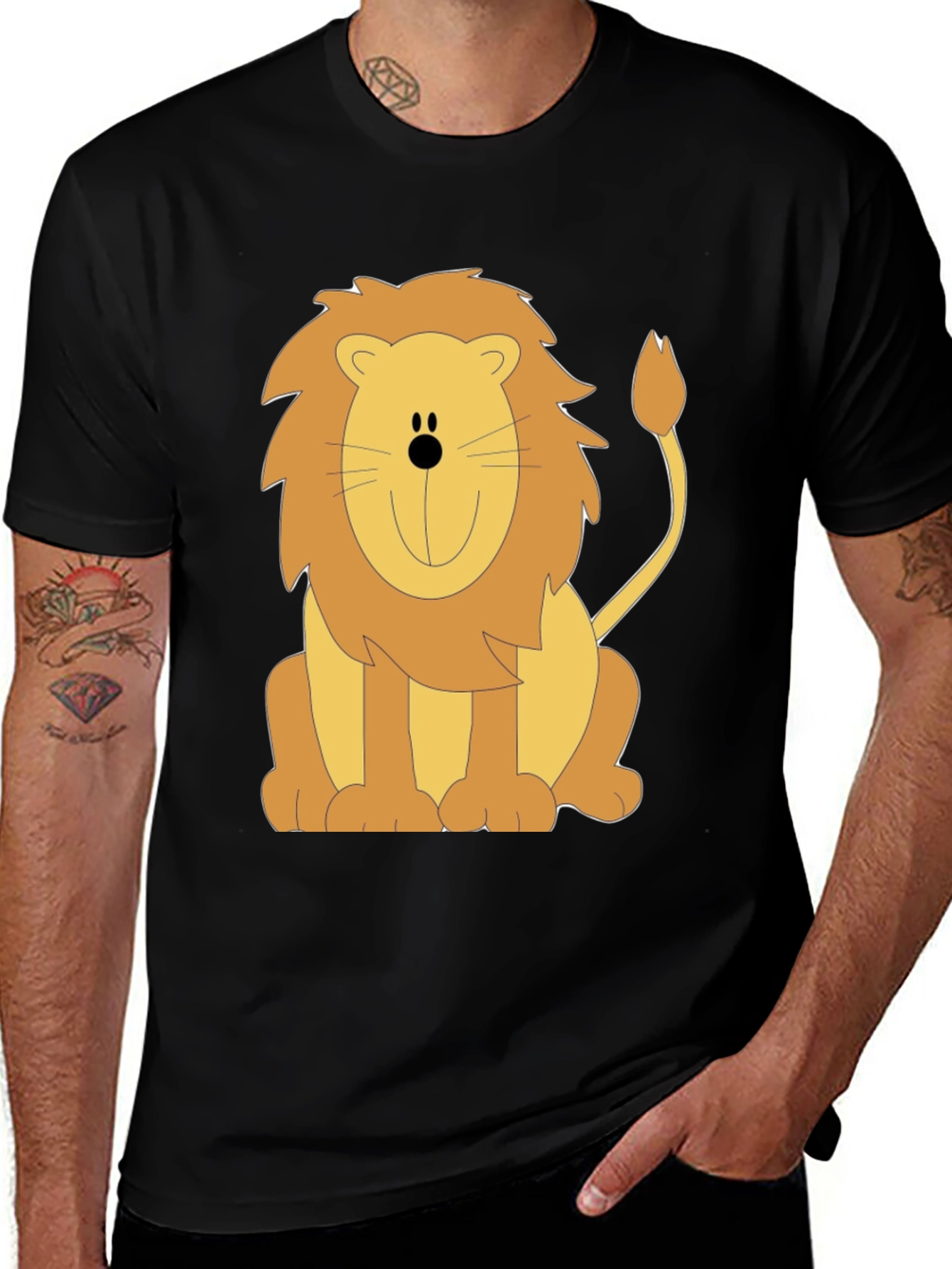 Lion Graphic Tee - Unisex Black T-Shirt