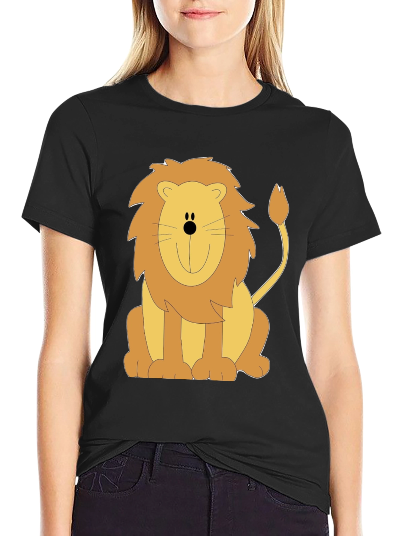Lion Graphic Tee - Unisex Black T-Shirt