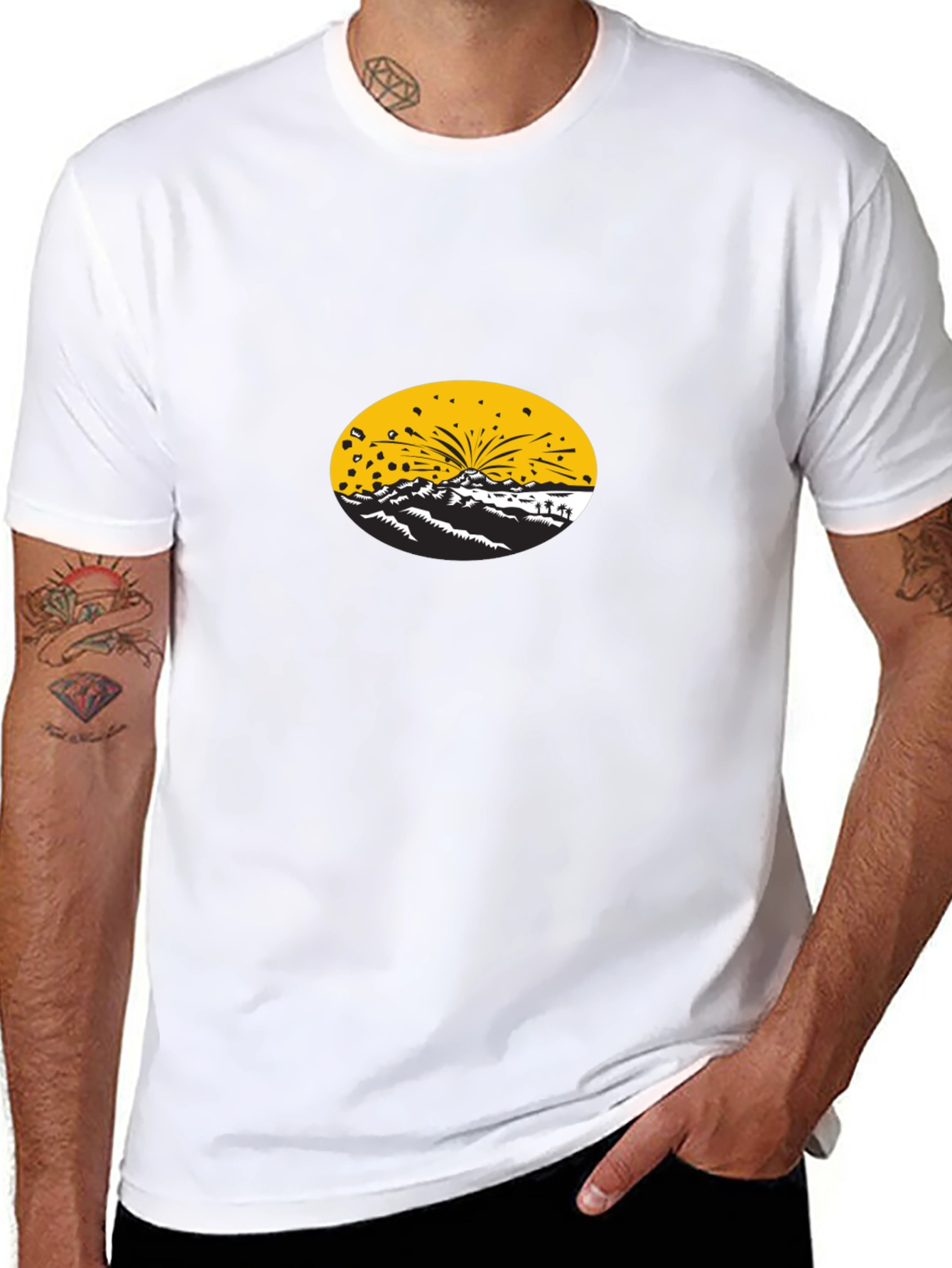 Graphic Print Black T-Shirt