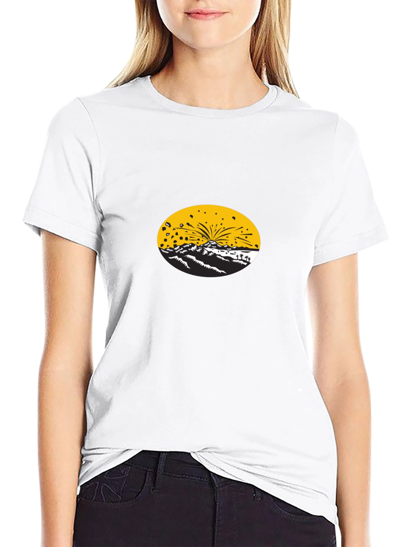 Graphic Print Black T-Shirt
