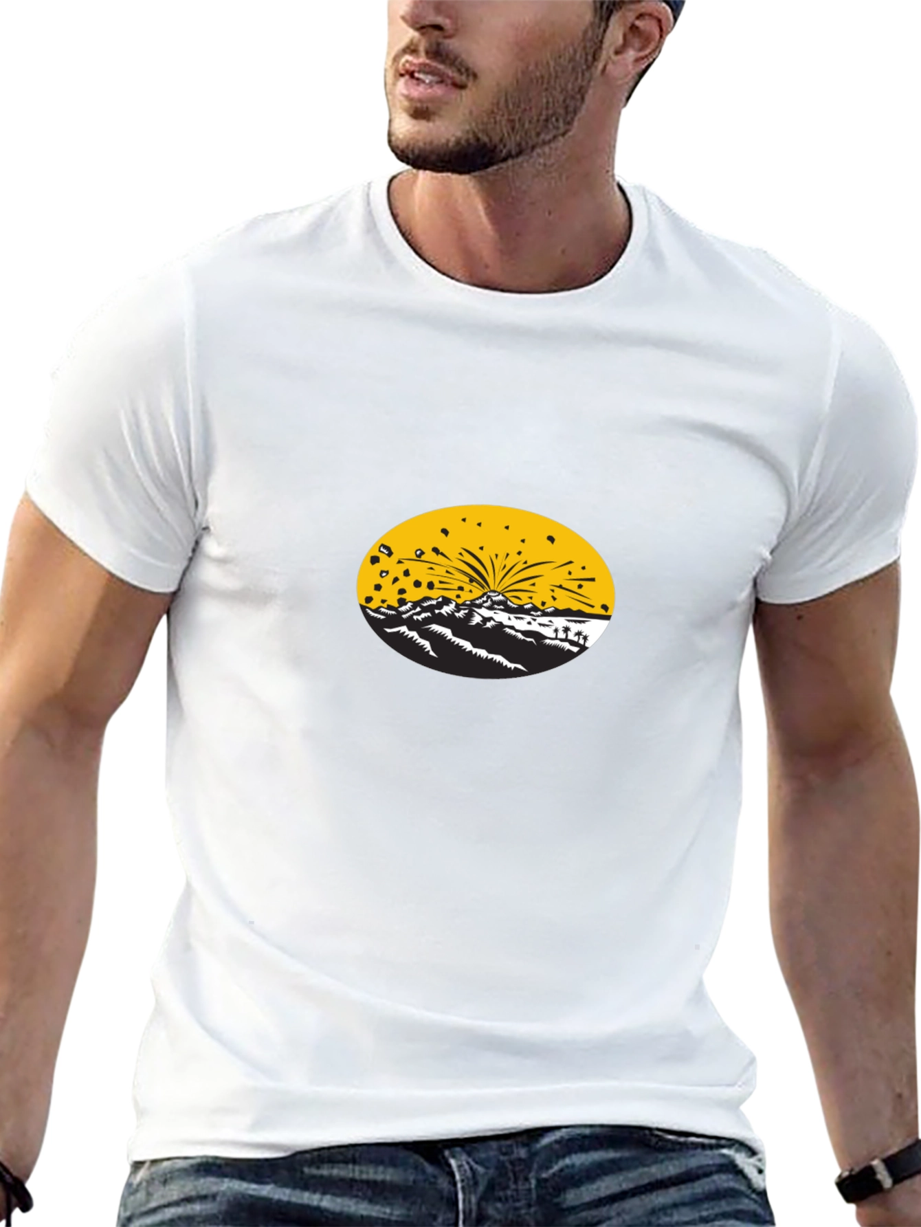 Graphic Print Black T-Shirt