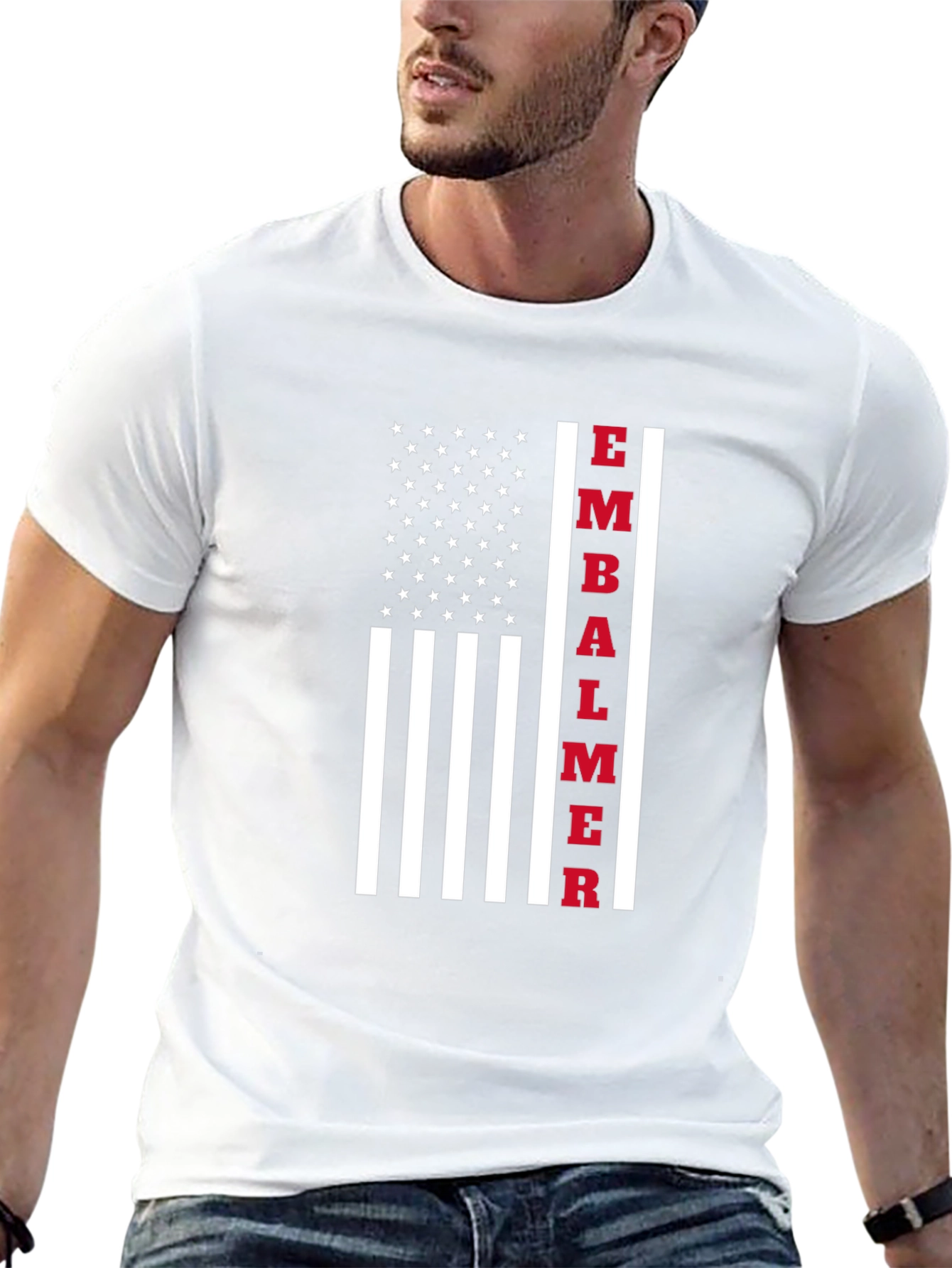 Embalmer American Flag Graphic T-Shirt