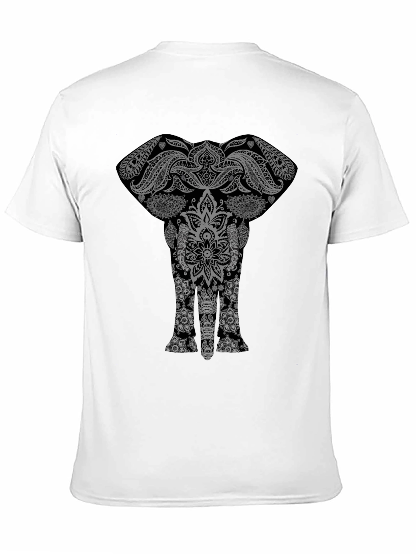 Elephant Mandala Graphic Tee - Stylish Black T-Shirt