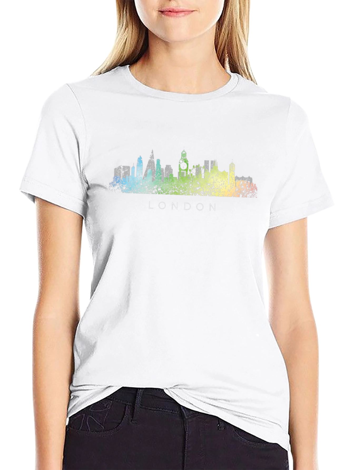 London Skyline Graphic Tee - Black