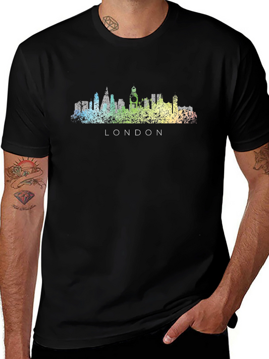 London Skyline Graphic Tee - Black