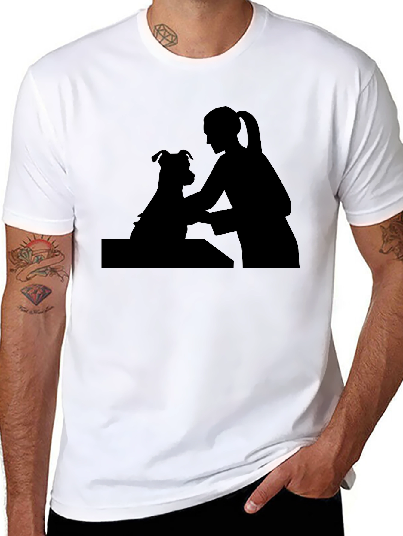 Dog Groomer Silhouette T-Shirt