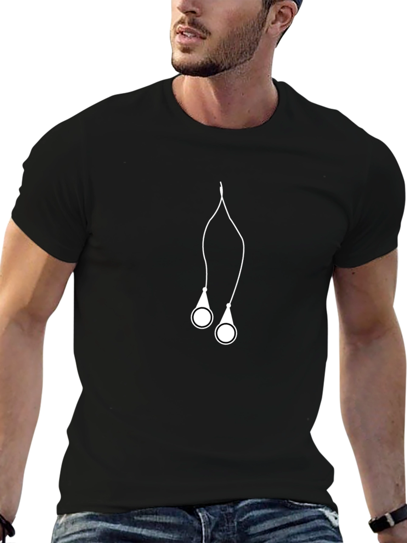 Minimalist Pendant Lights Design Black T-Shirt