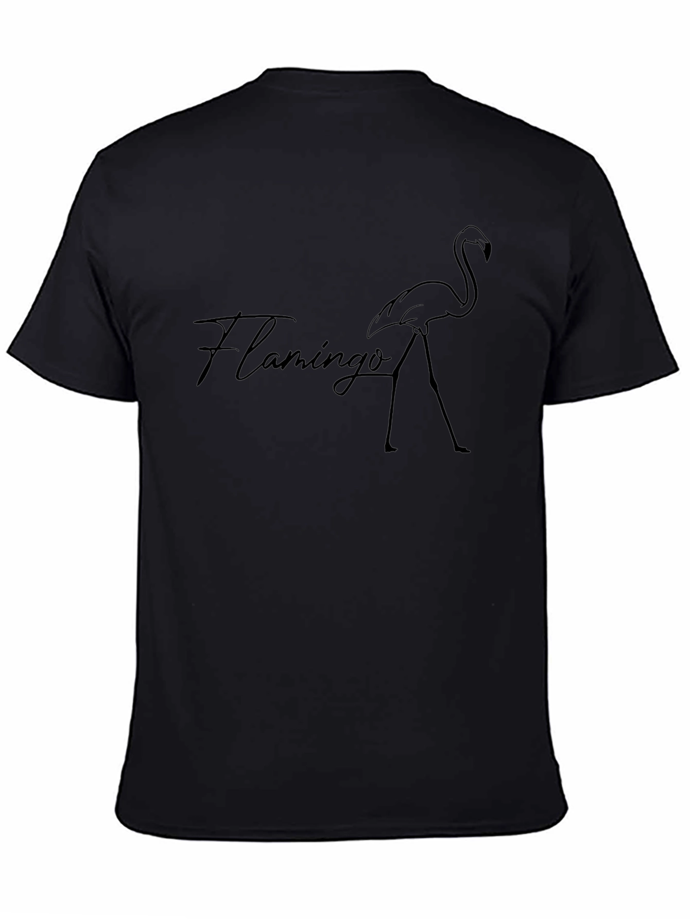 Black Flamingo Graphic Tee - Stylish Mens T-Shirt