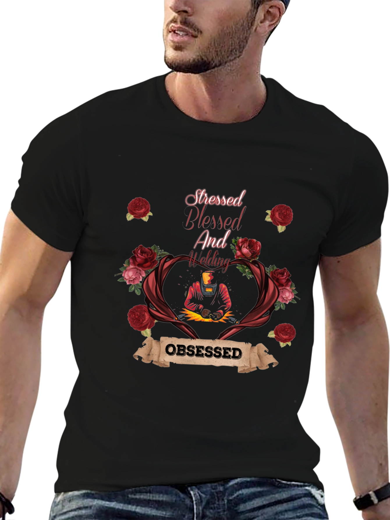 Stressed Blessed And Welding Obsessed T-Shirt