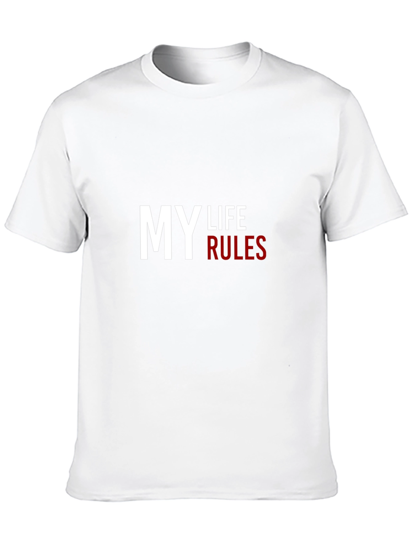 My Life Rules Black Graphic Tee