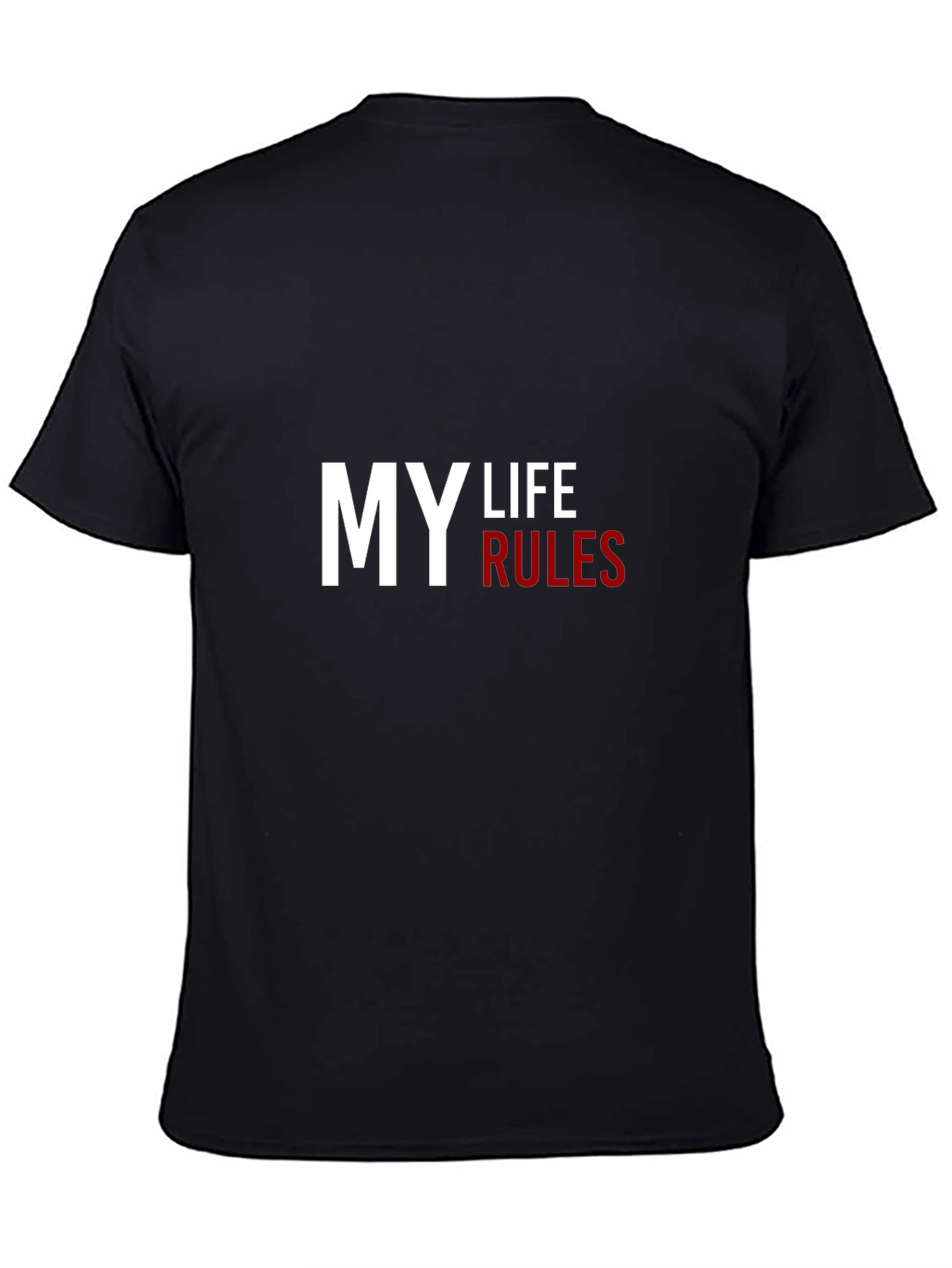My Life Rules Black Graphic Tee