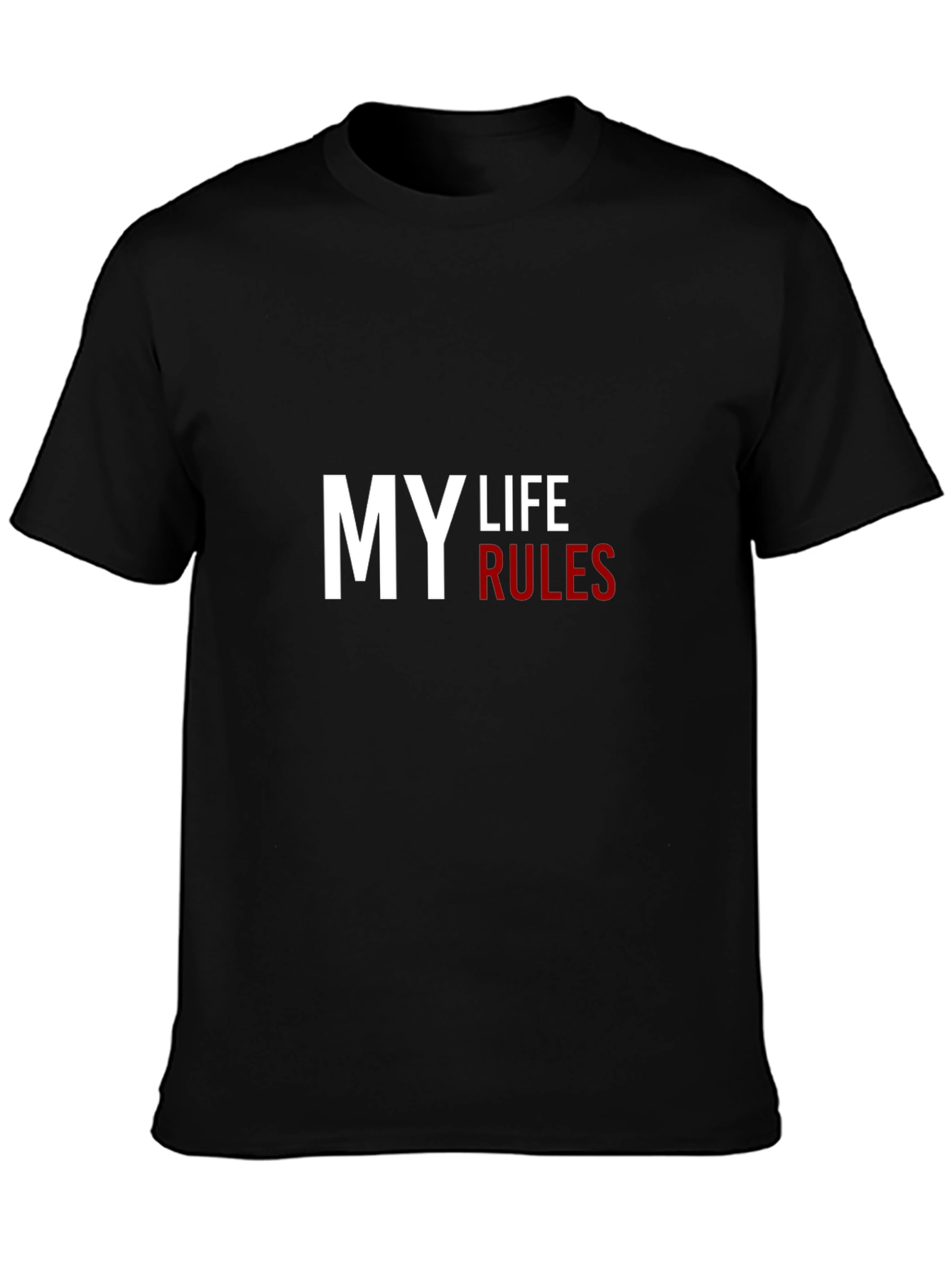 My Life Rules Black Graphic Tee