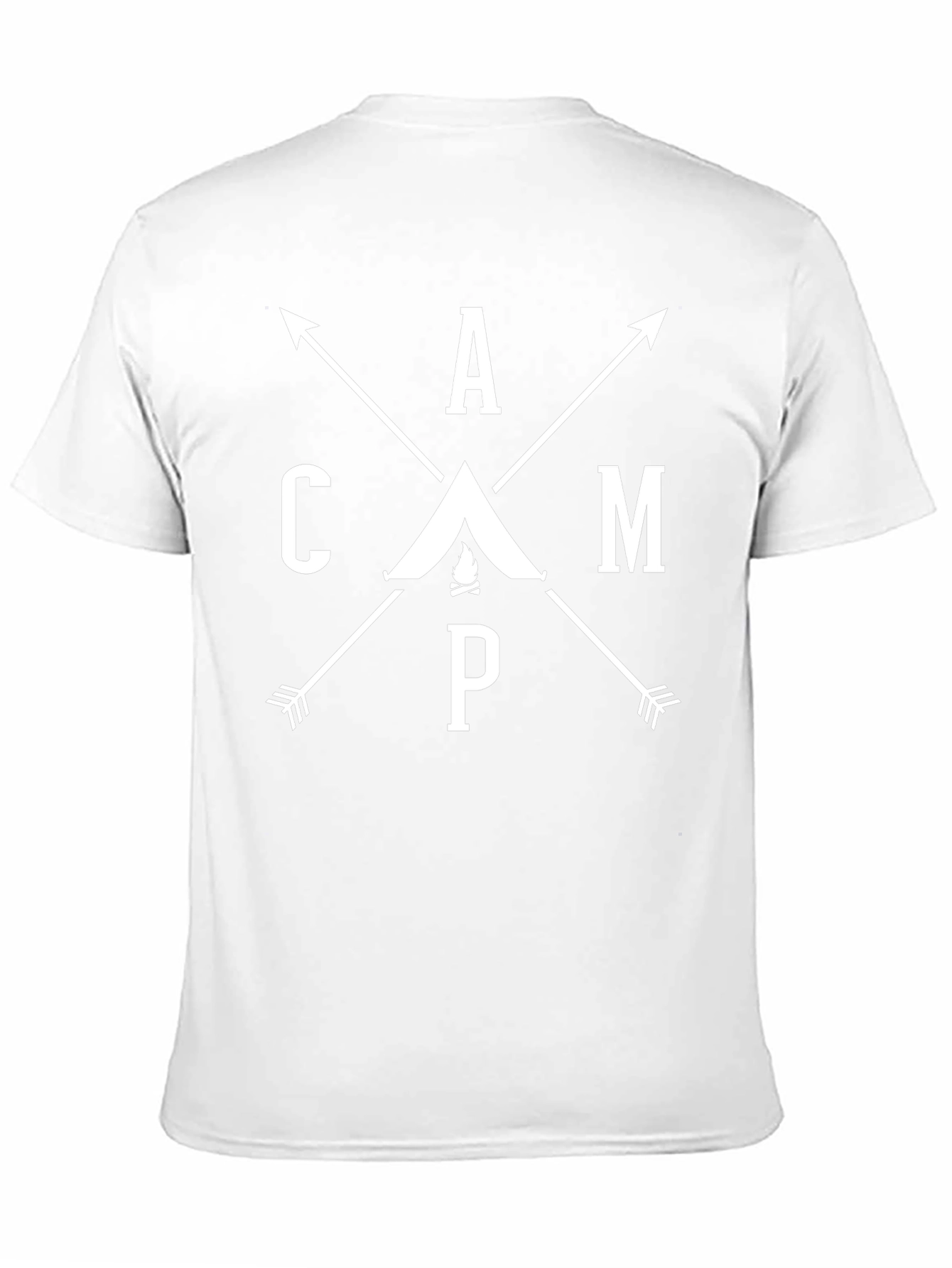Camping Graphic Tee - Black Cotton Blend T-Shirt