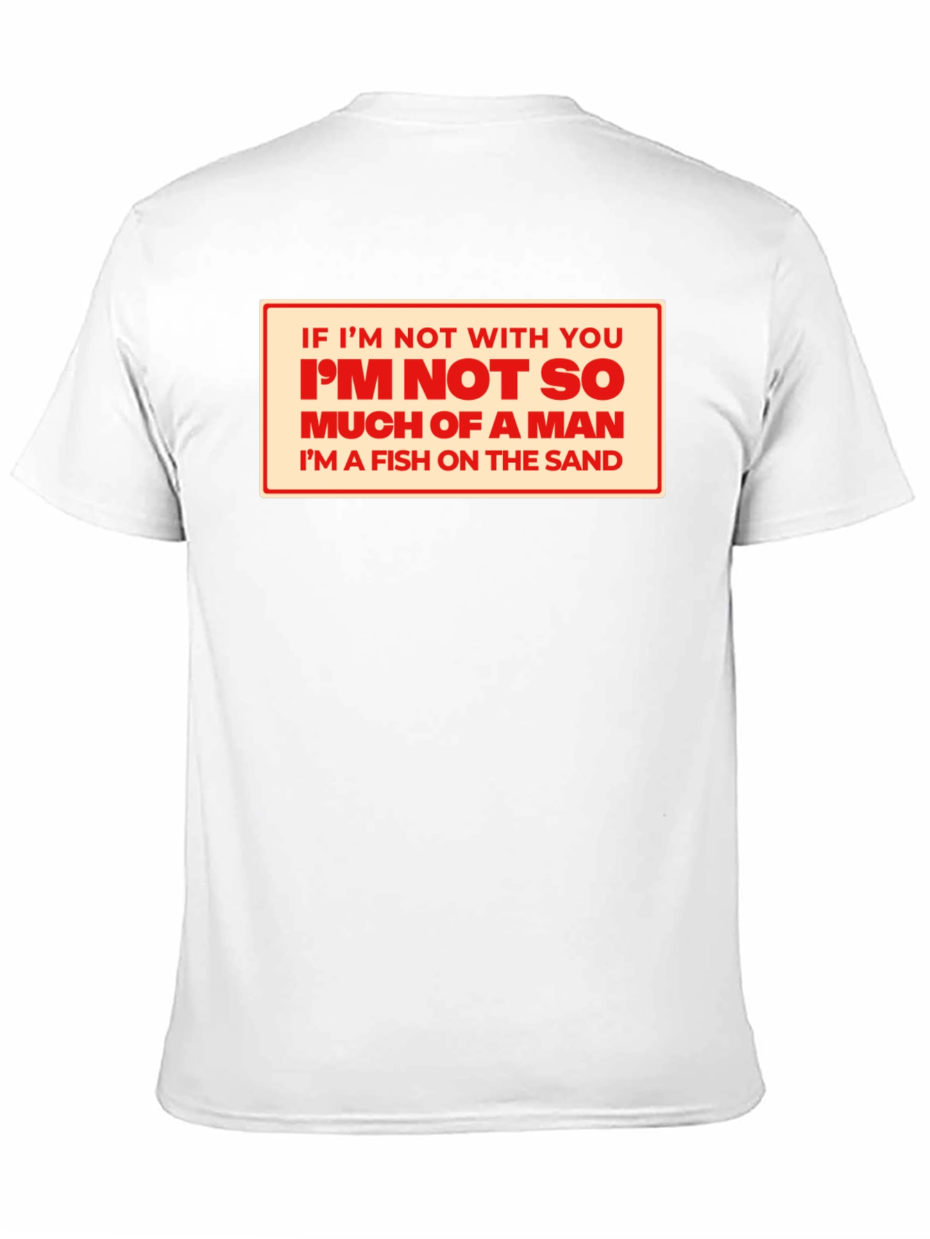 Fish on Sand T-Shirt Funny Fishing Gift