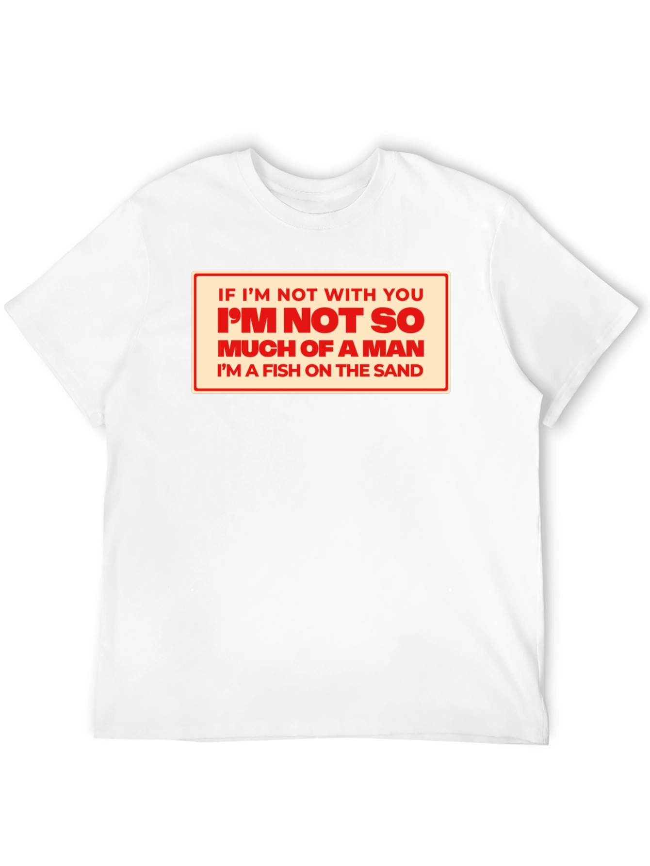 Fish on Sand T-Shirt Funny Fishing Gift