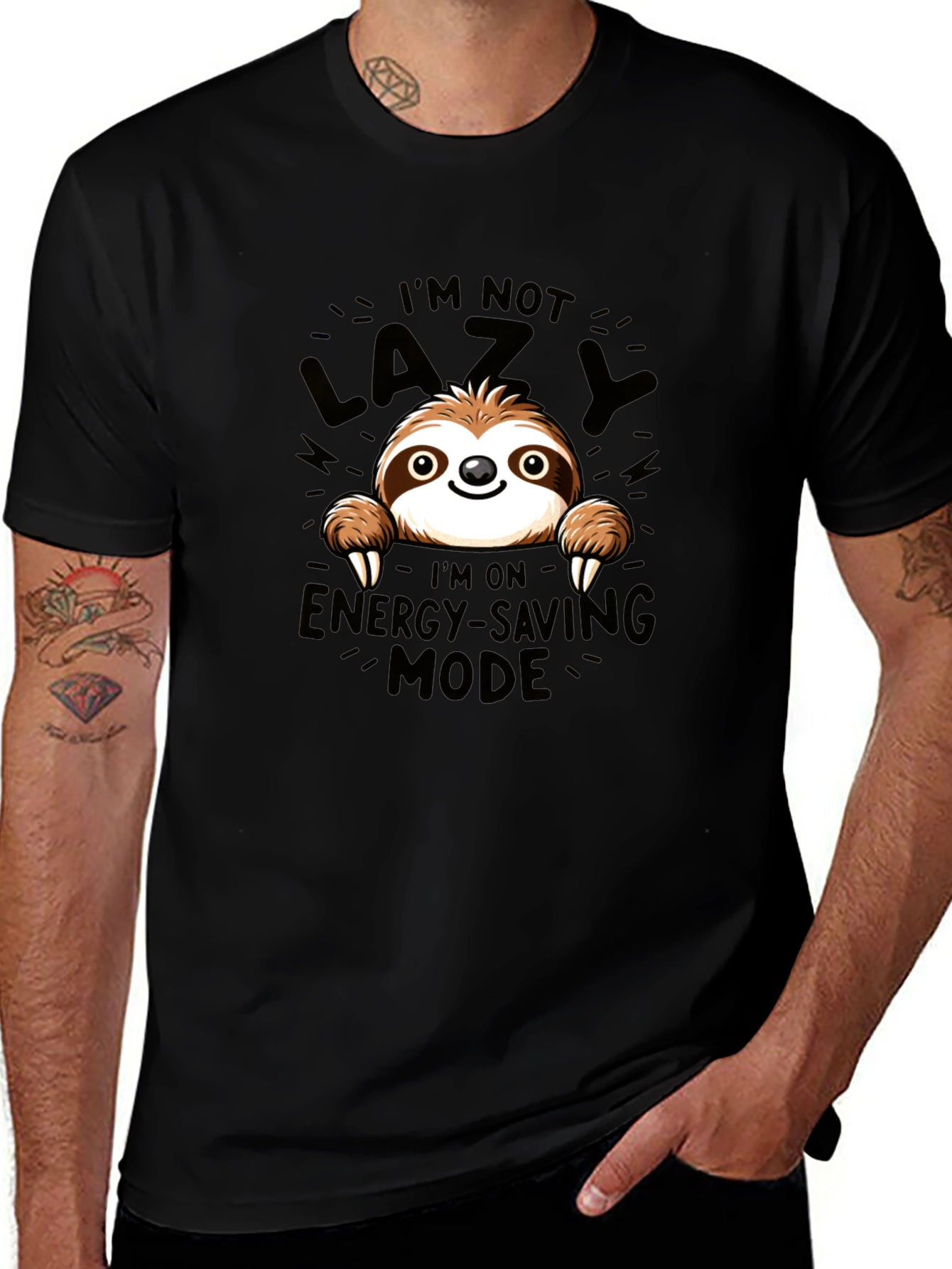 Sloth Energy Saving Mode Graphic Tee