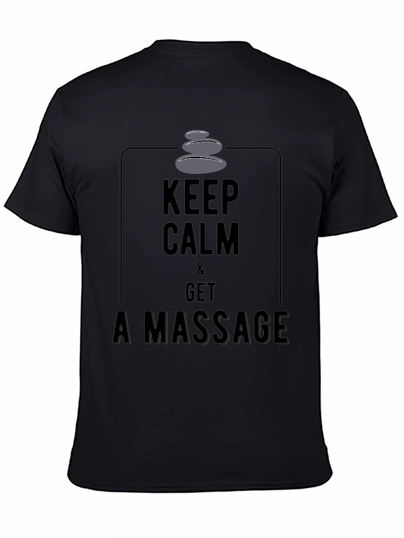 Keep Calm & Get a Massage Black Graphic Tee