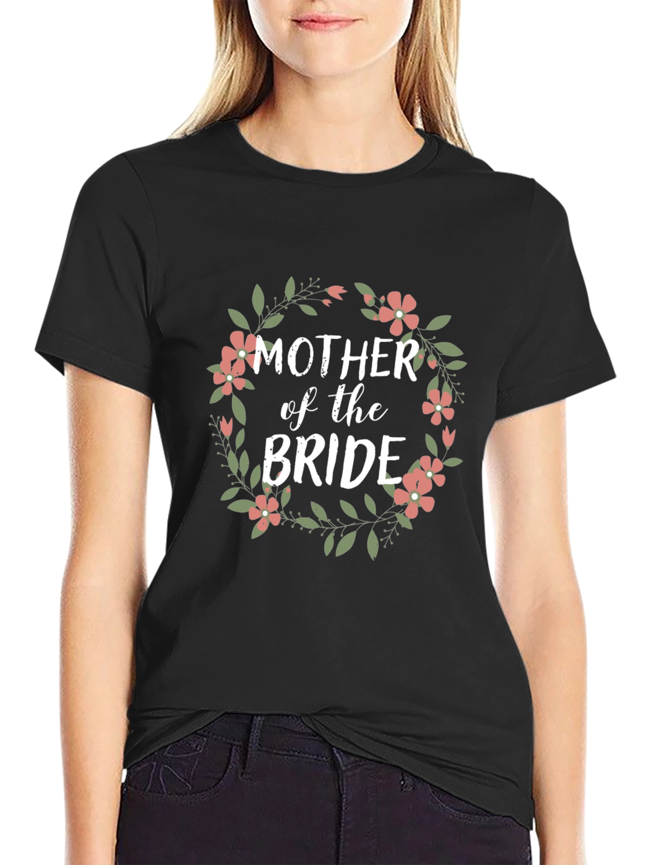 Mother of the Bride Floral Wreath T-Shirt