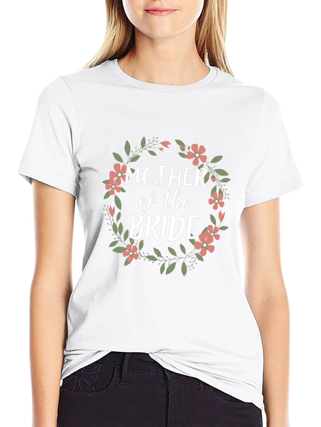 Mother of the Bride Floral Wreath T-Shirt