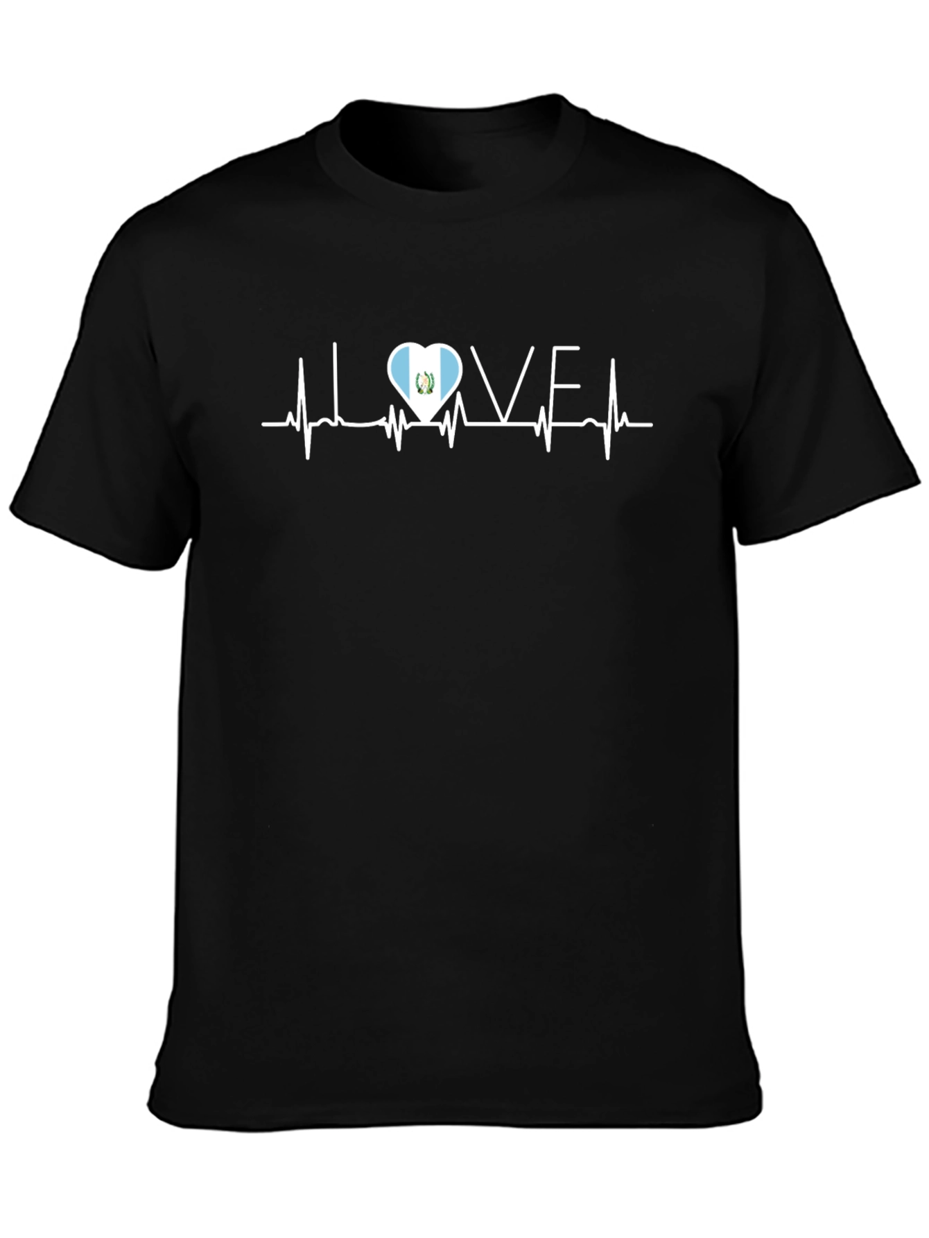 Guatemala Flag Heartbeat Love T-Shirt