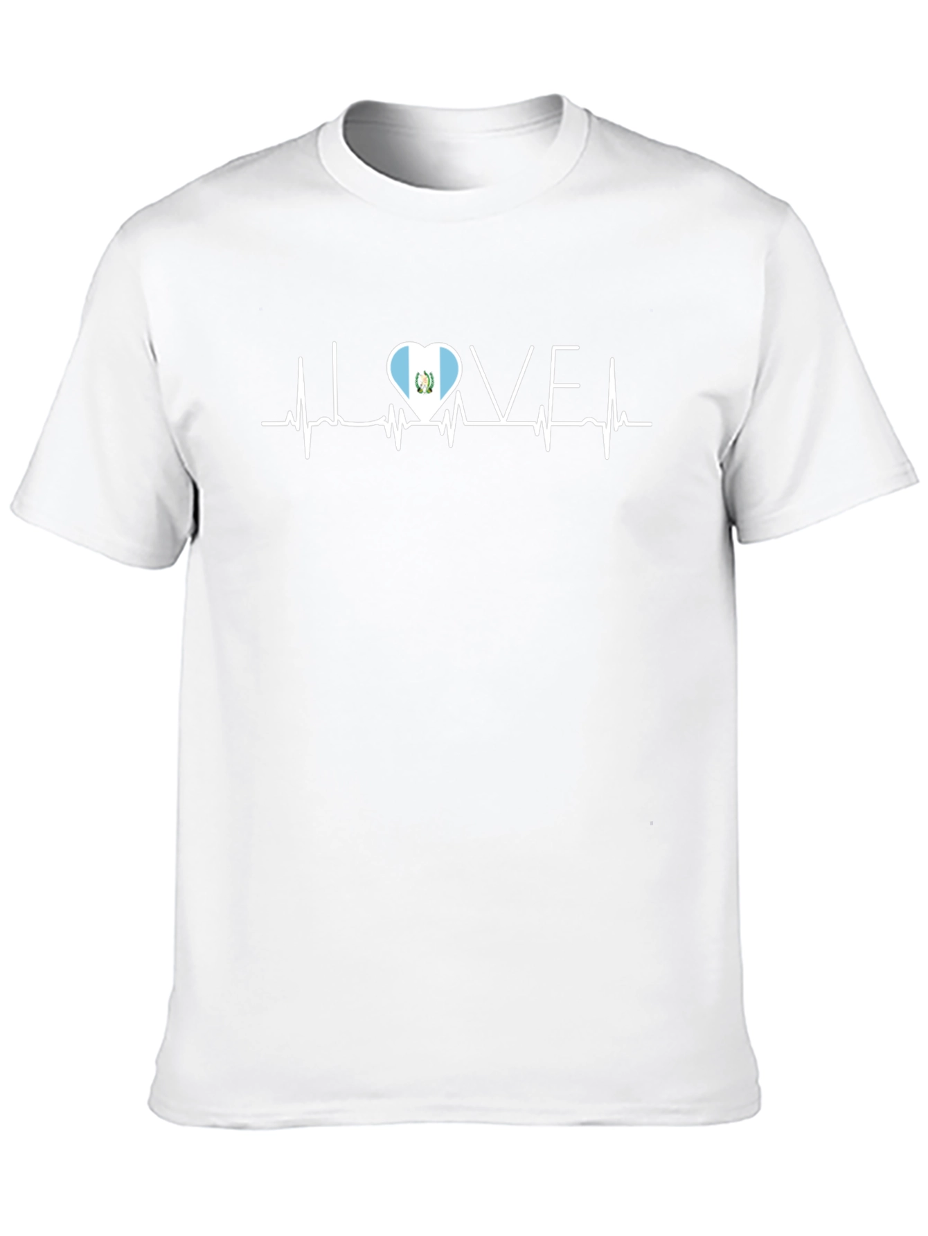 Guatemala Flag Heartbeat Love T-Shirt