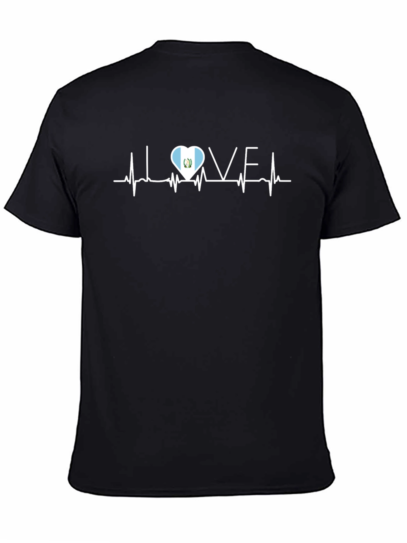 Guatemala Flag Heartbeat Love T-Shirt