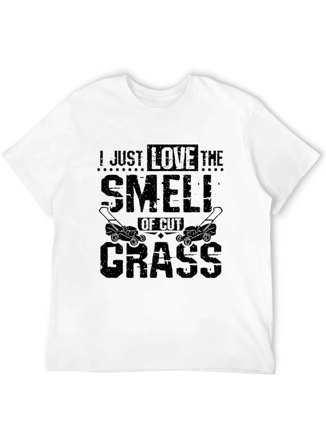 I Love The Smell of Cut Grass Black T-Shirt