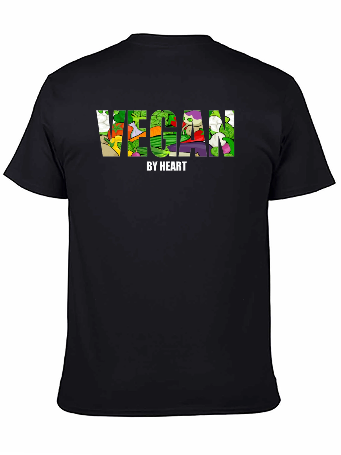 Vegan By Heart Graphic Tee - Mens Black T-Shirt