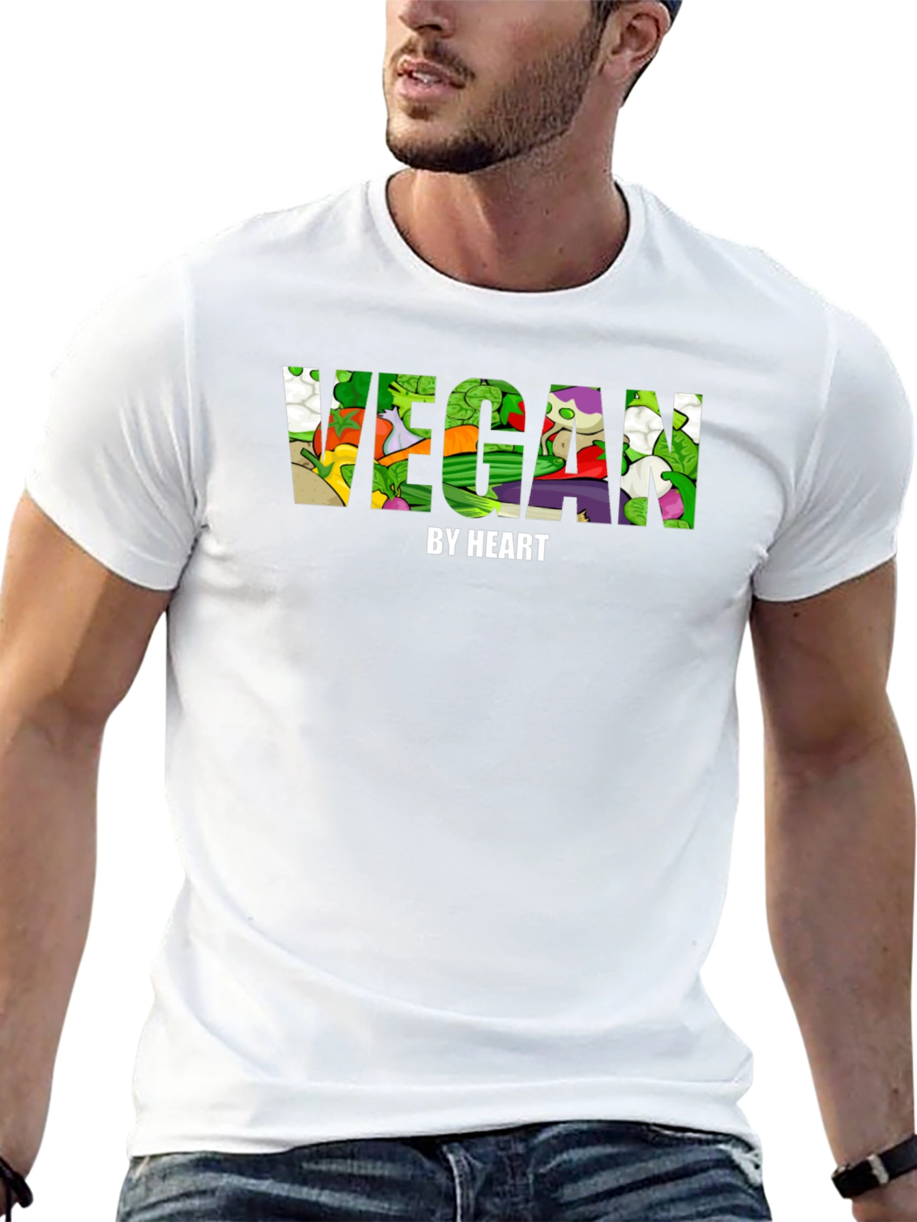 Vegan By Heart Graphic Tee - Mens Black T-Shirt