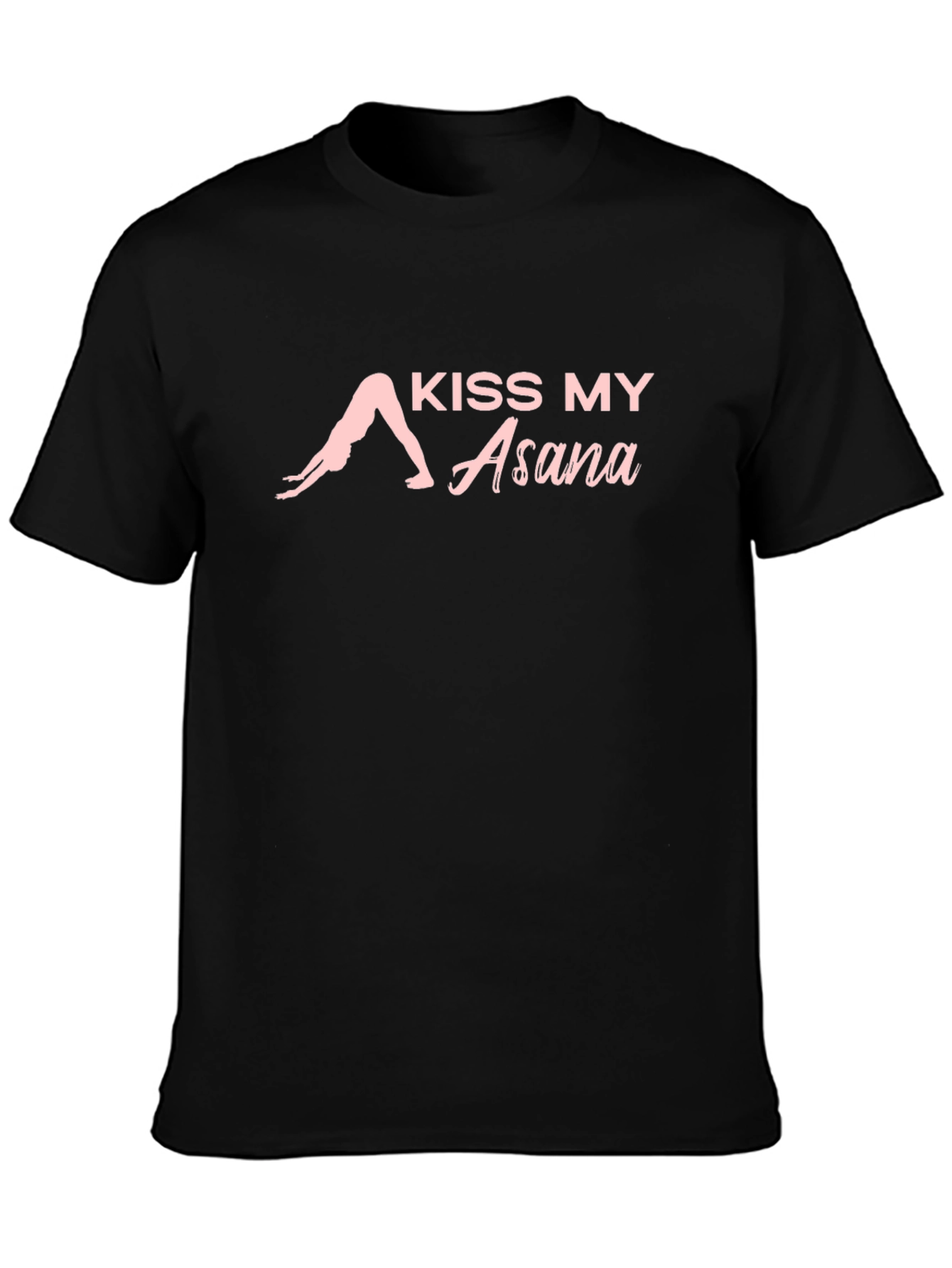 Kiss My Asana Black Yoga T-Shirt
