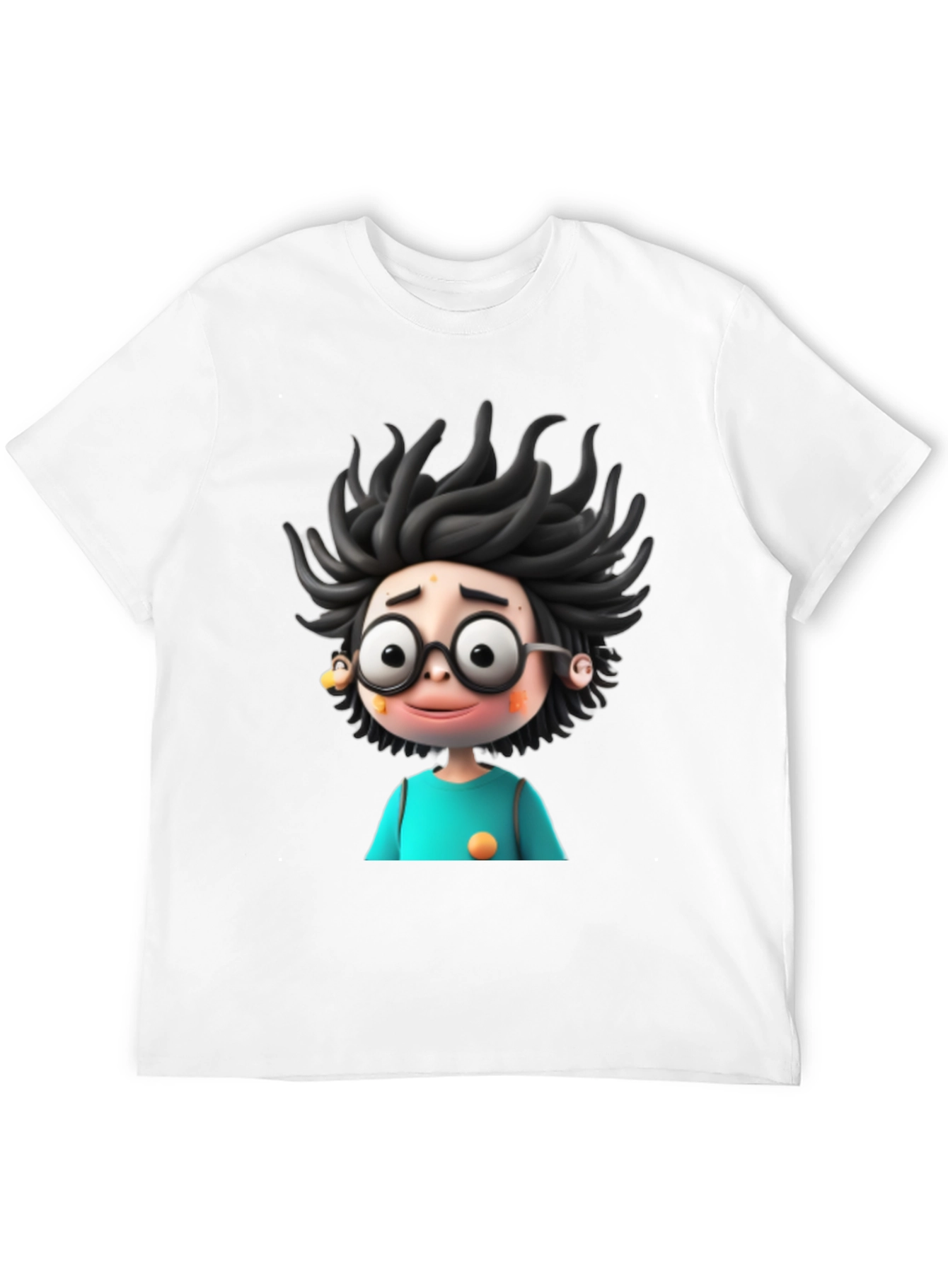 Cartoon Character Graphic Black T-Shirt