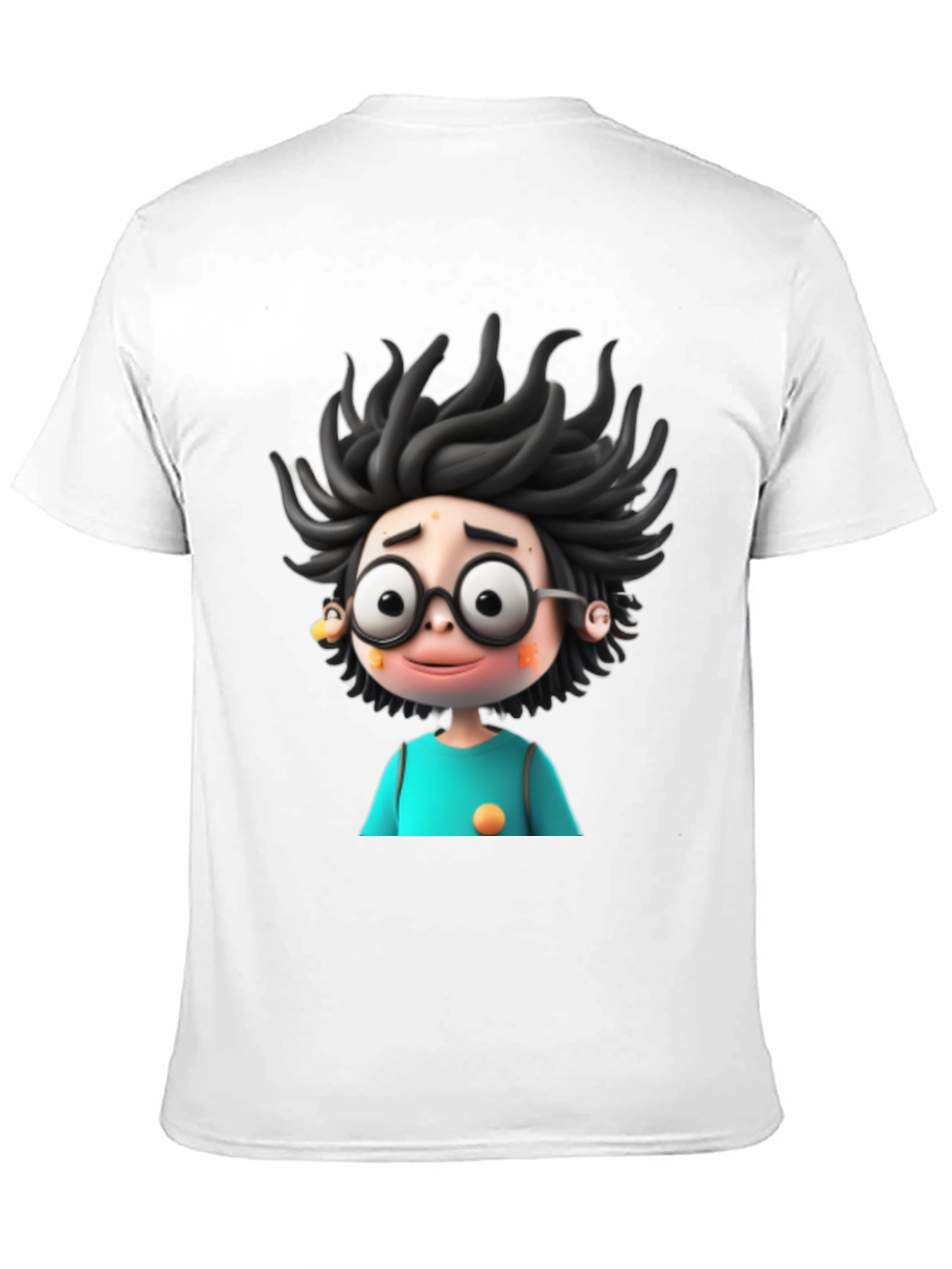 Cartoon Character Graphic Black T-Shirt