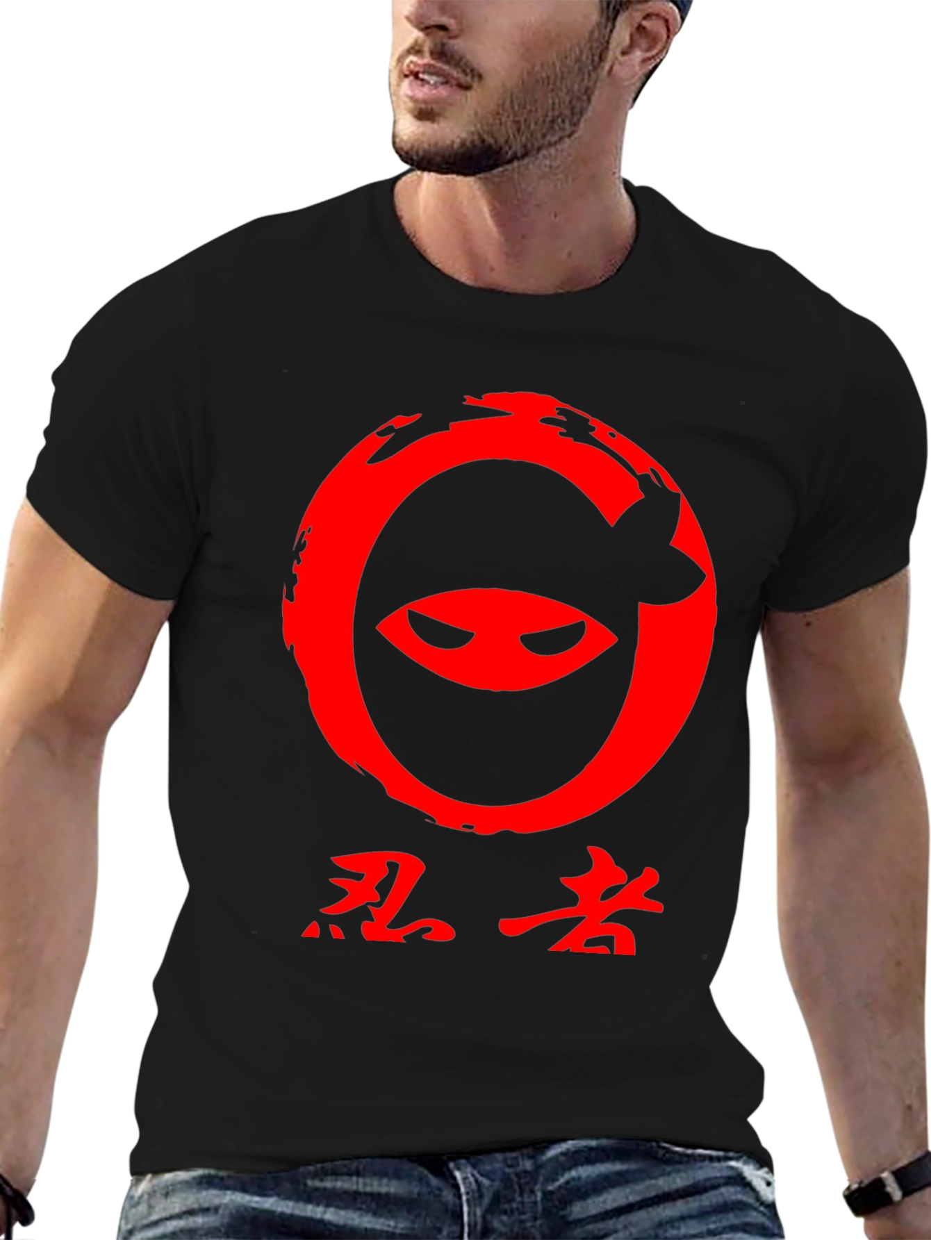 Ninja Graphic Tee - Red on Black