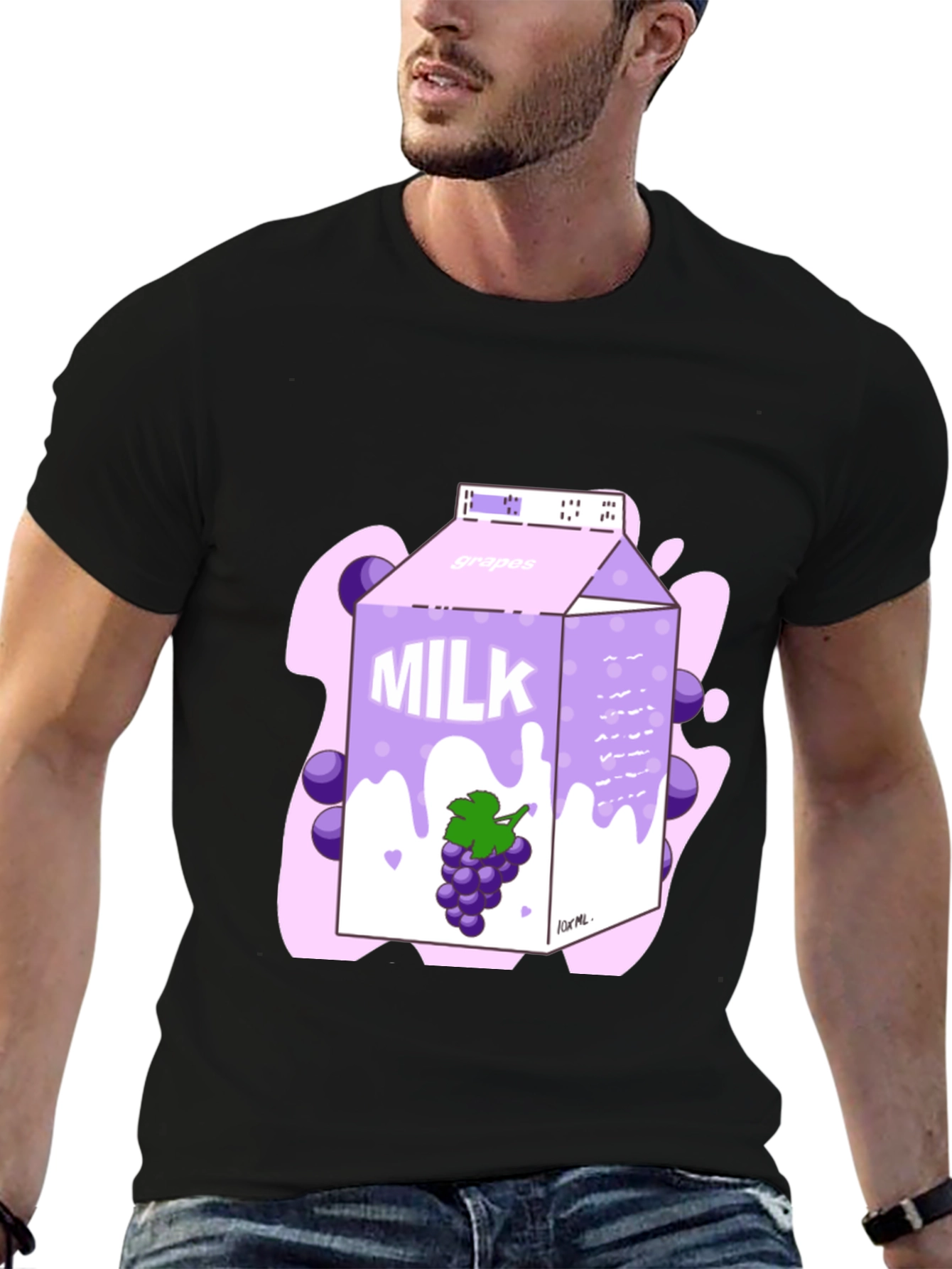 Grape Milk Carton Graphic T-Shirt