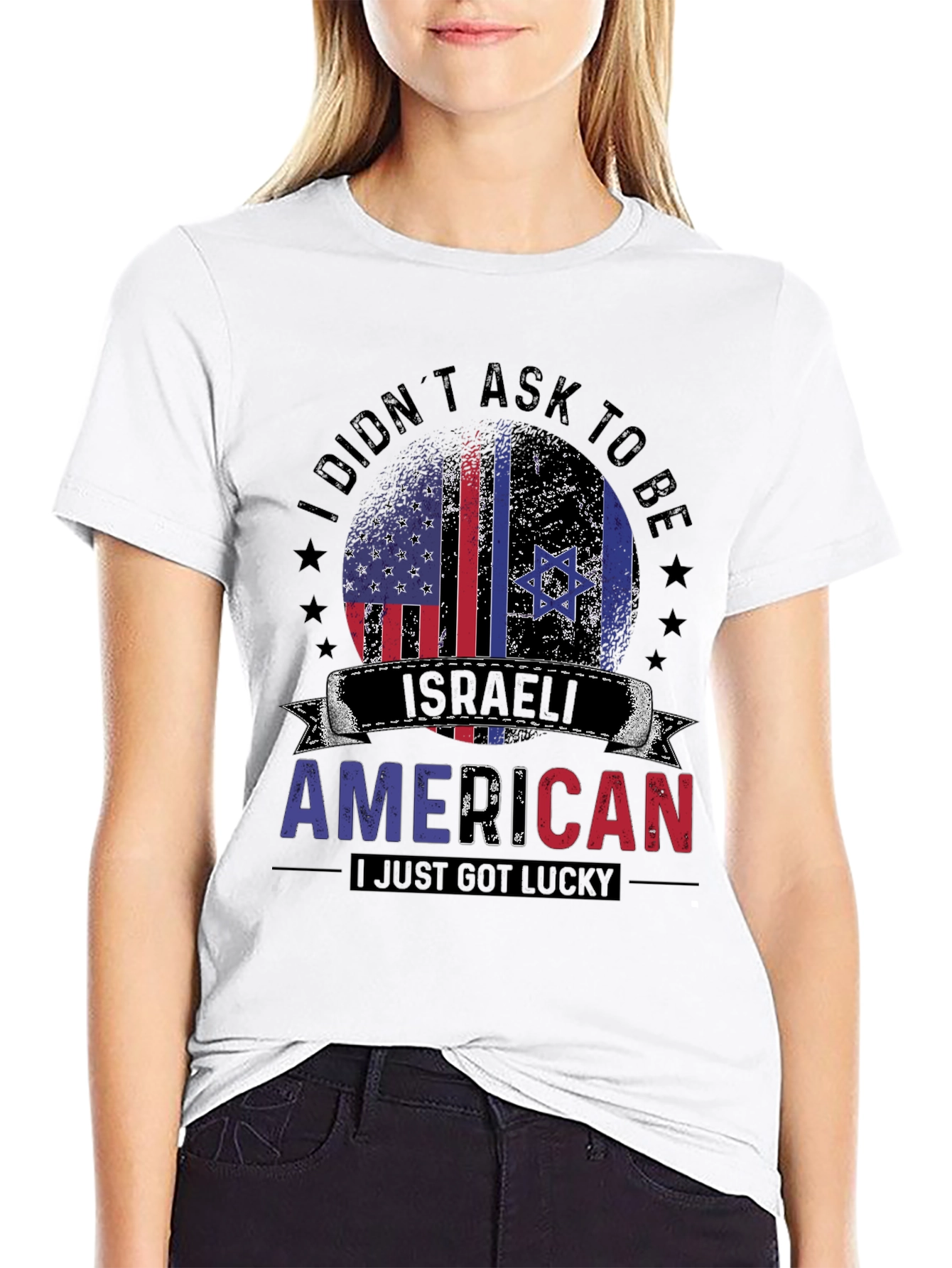 Israeli American T-Shirt - Lucky Israel USA Pride