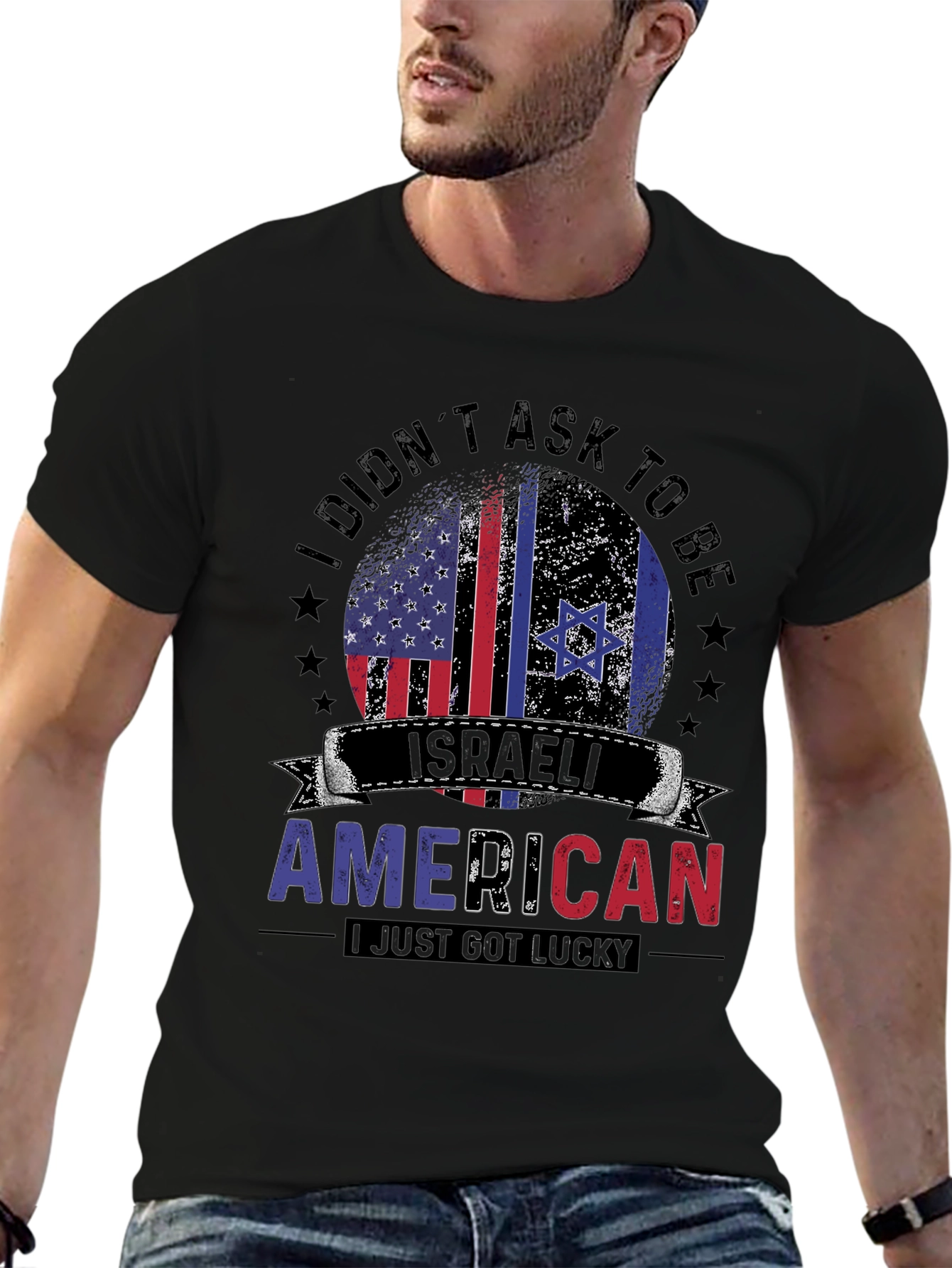 Israeli American T-Shirt - Lucky Israel USA Pride