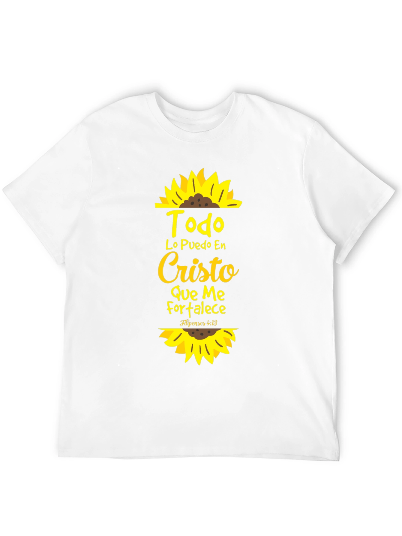 Todo Lo Puedo En Cristo Sunflower T-Shirt
