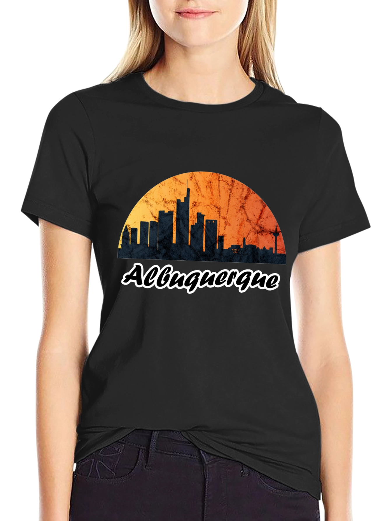 Albuquerque Skyline Black T-Shirt