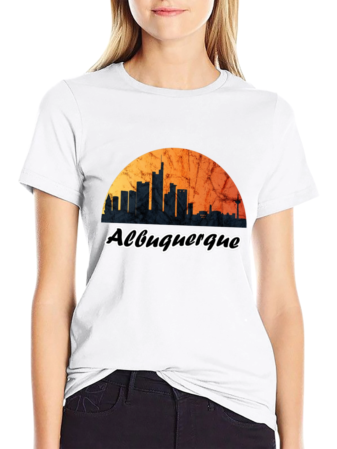 Albuquerque Skyline Black T-Shirt