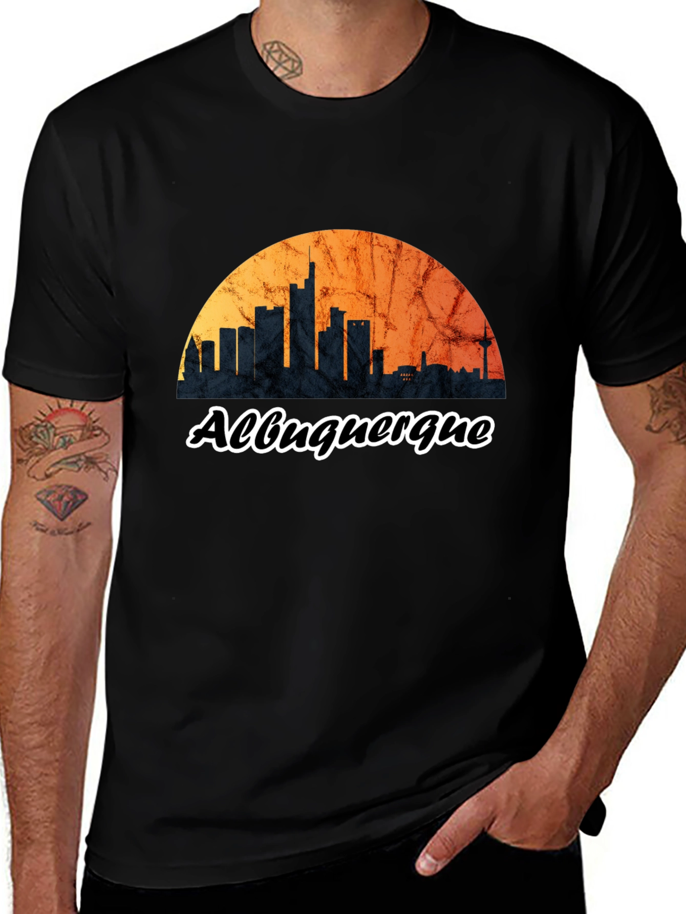 Albuquerque Skyline Black T-Shirt