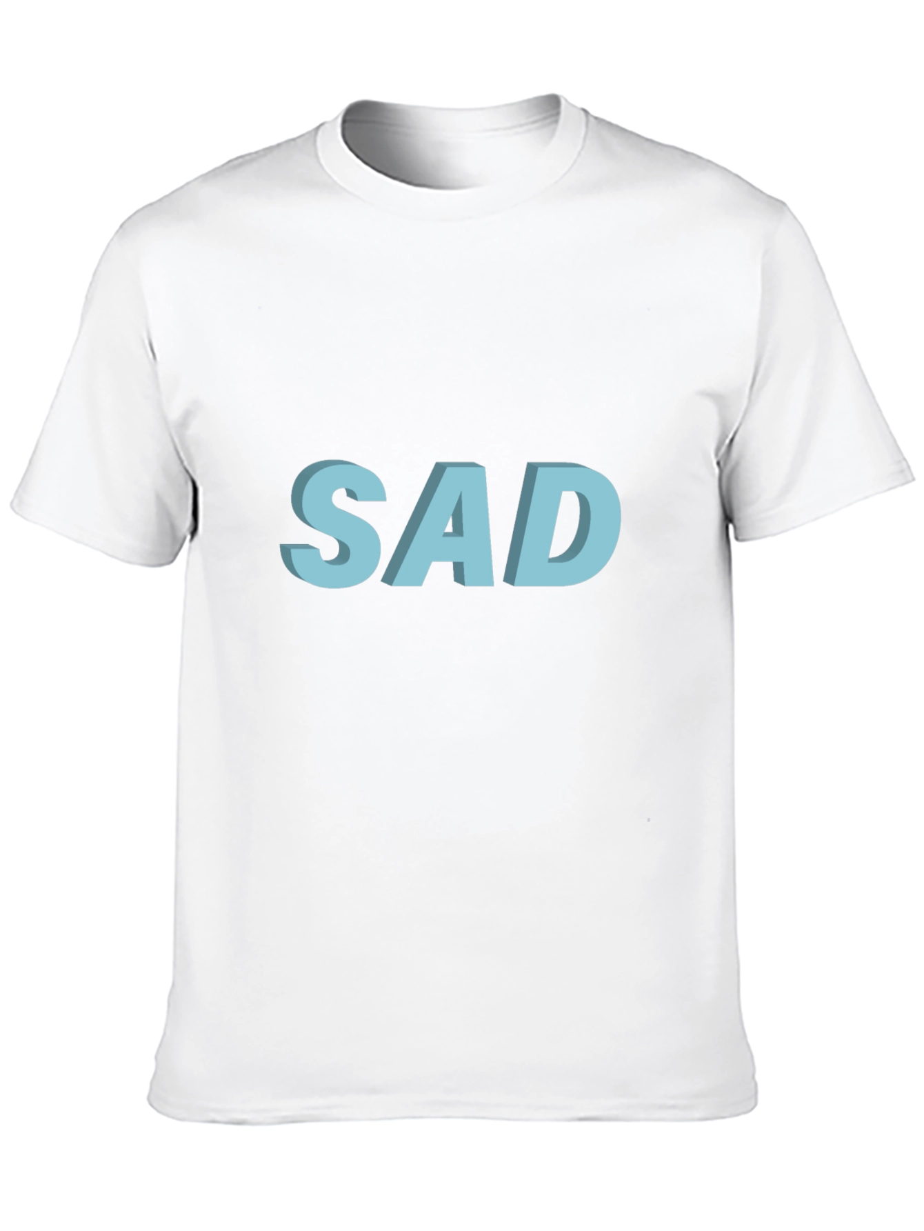 SAD Graphic T-Shirt - Black Cotton Blend