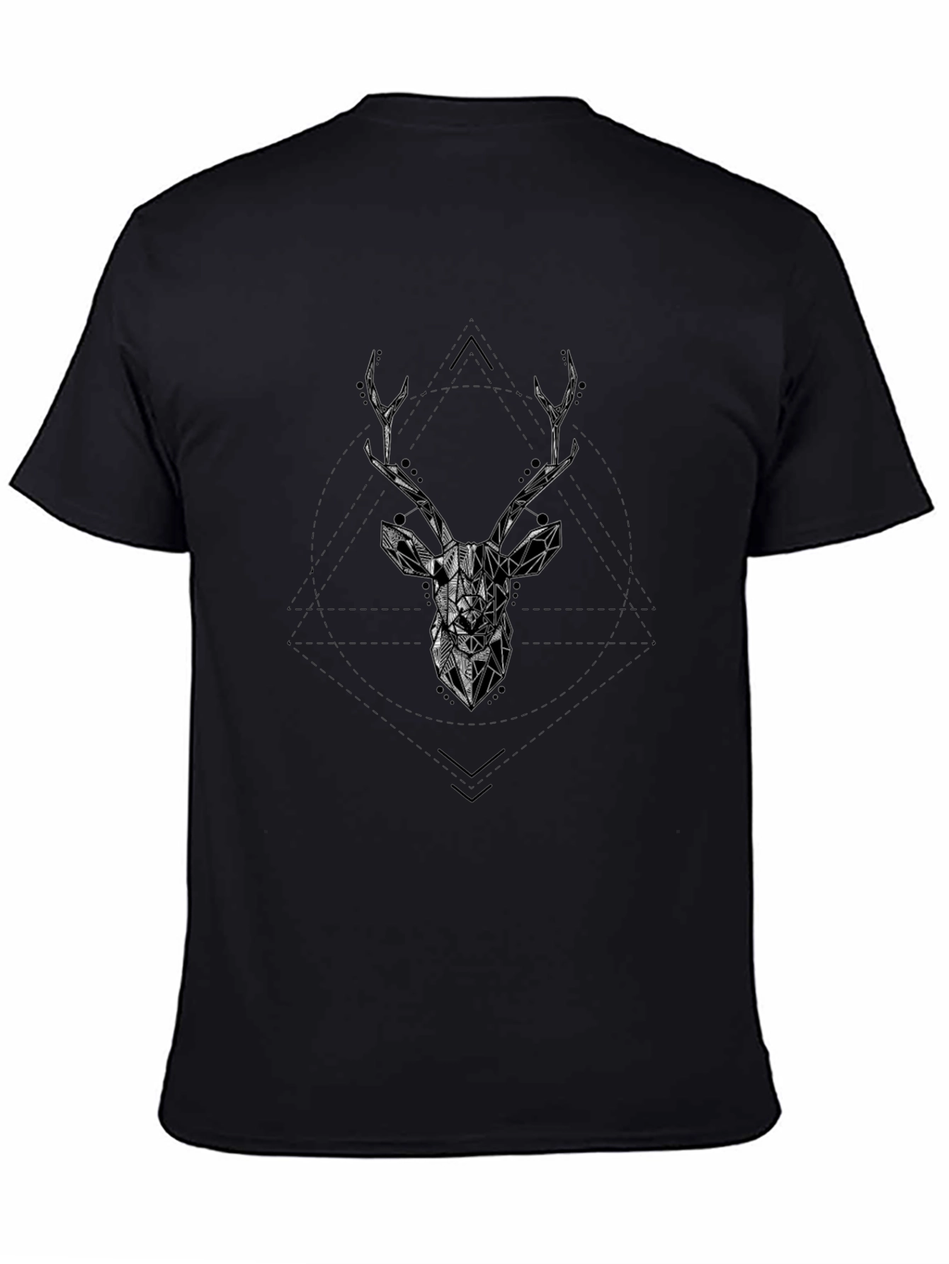 Geometric Deer Head Graphic T-Shirt