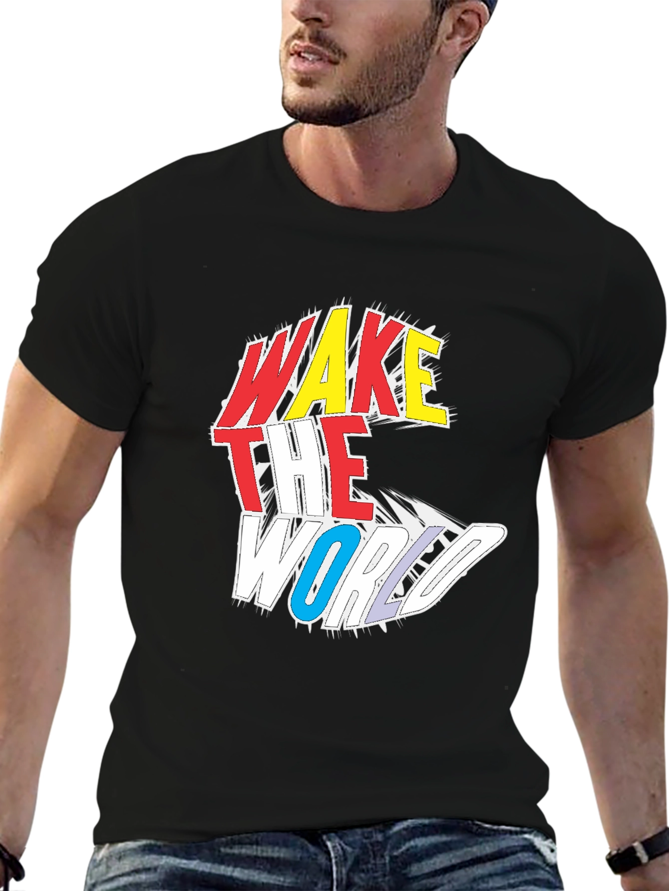 Wake The World Graphic Tee - Black