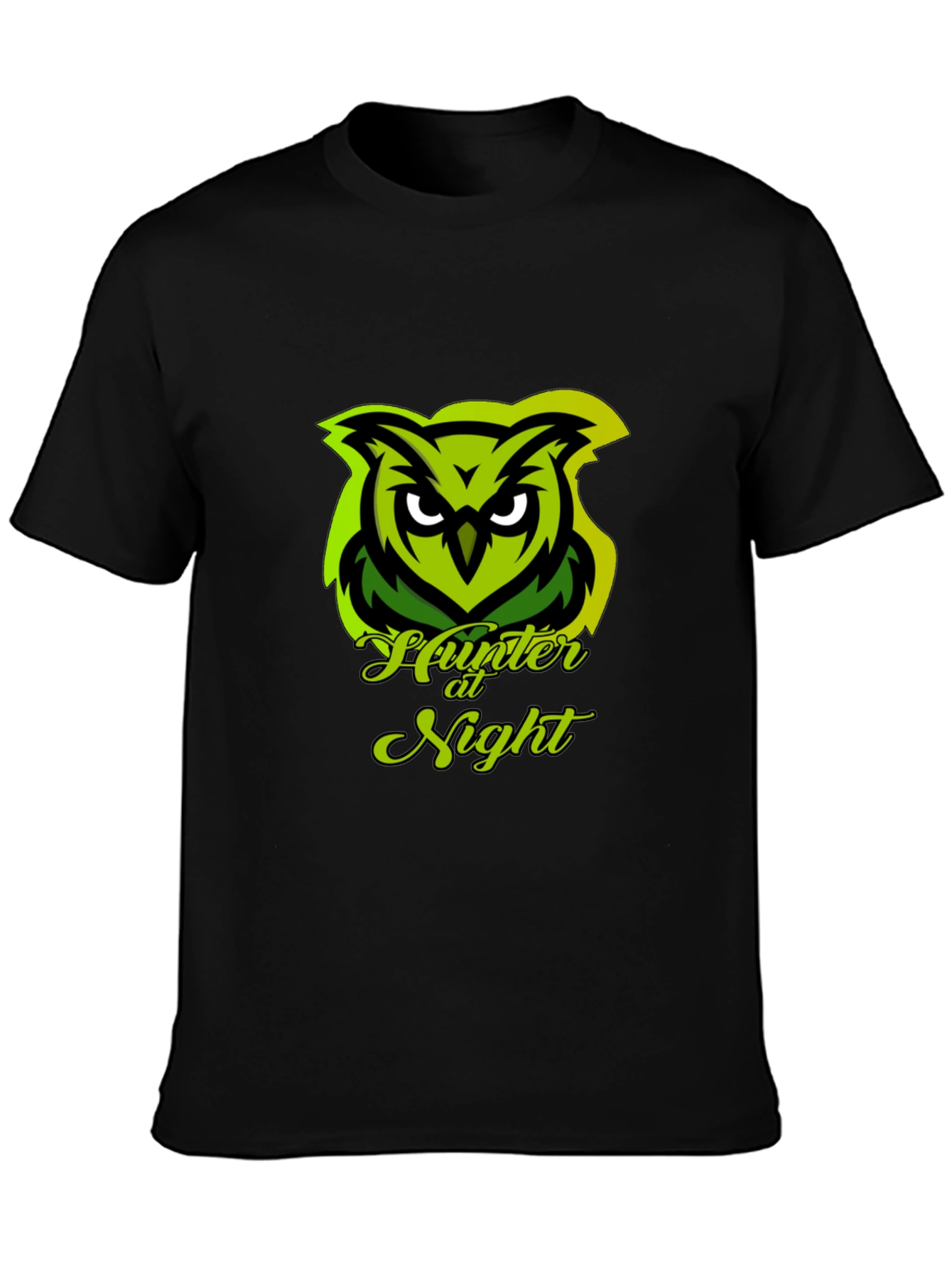 Hunter at Night Owl Graphic Tee - Black Cotton