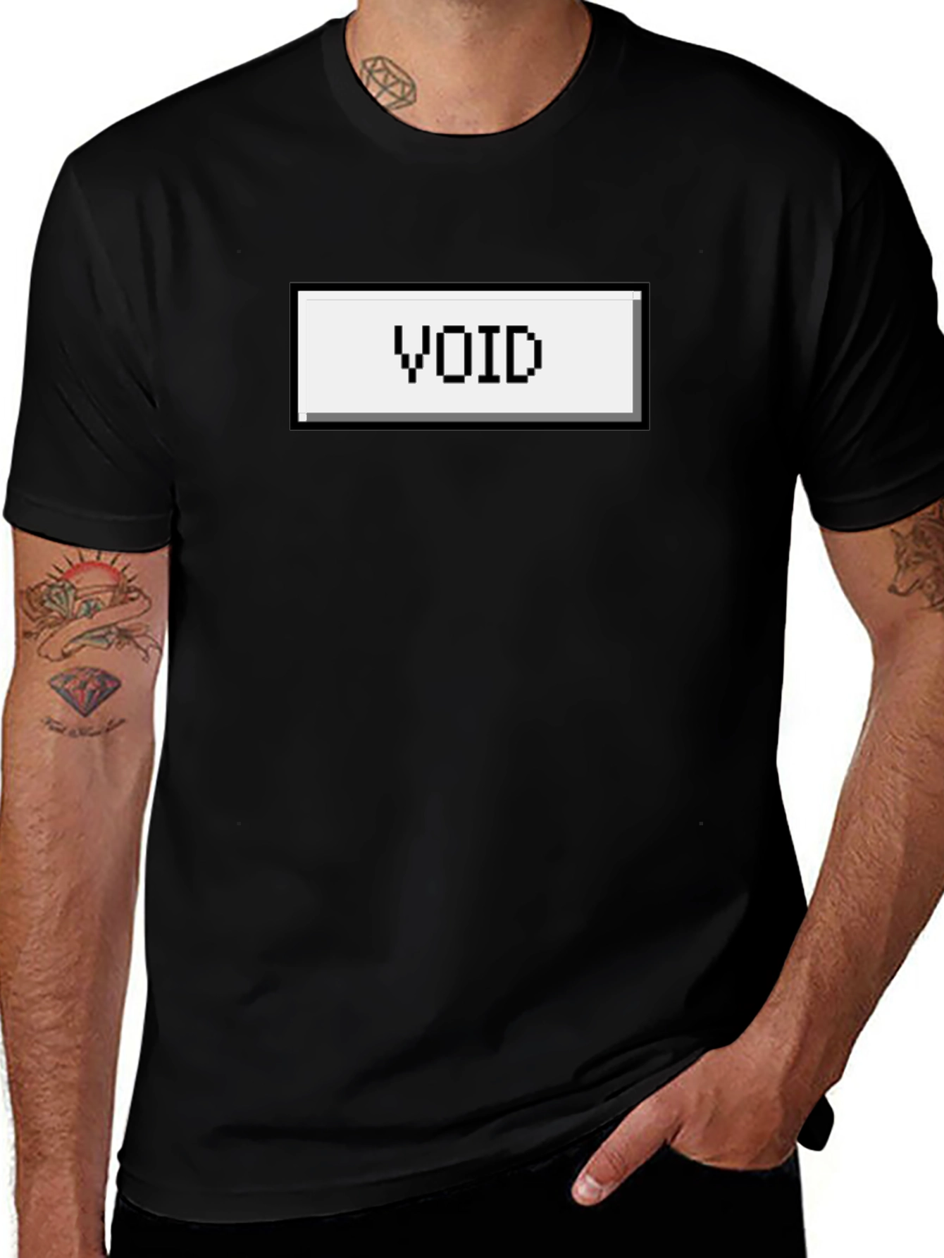 VOID Pixel Graphic T-Shirt - Retro Gaming Style