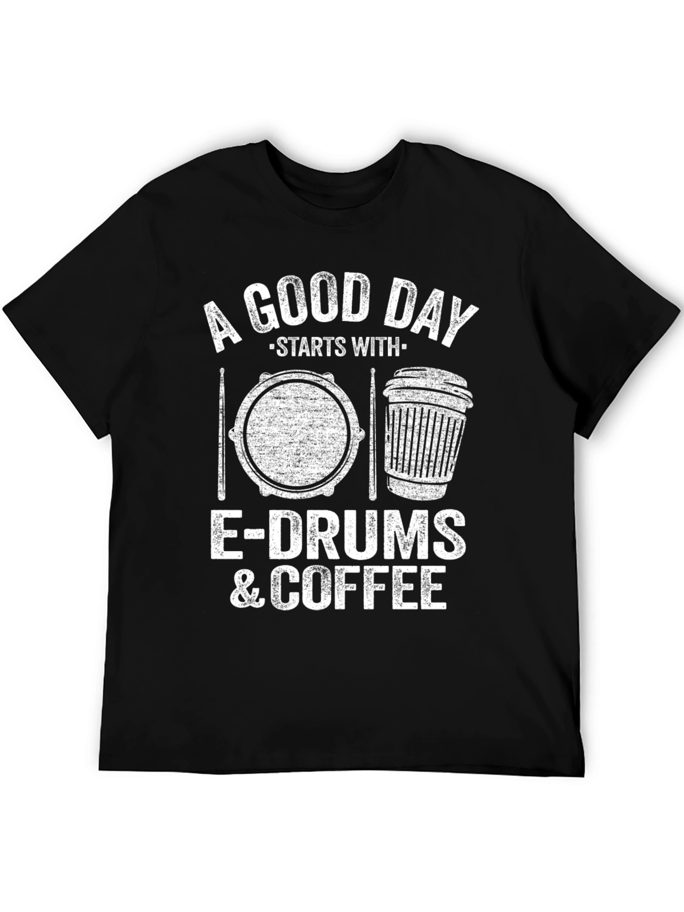 E-Drums & Coffee T-Shirt - Musicians Humor