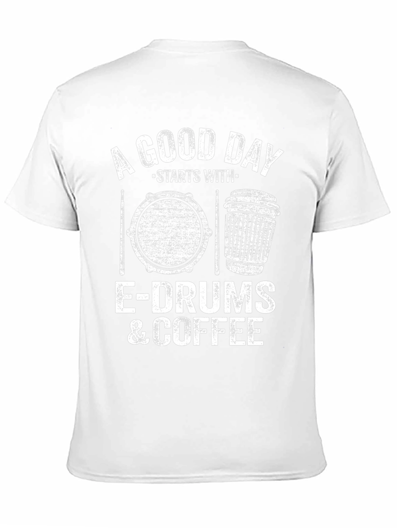 E-Drums & Coffee T-Shirt - Musicians Humor