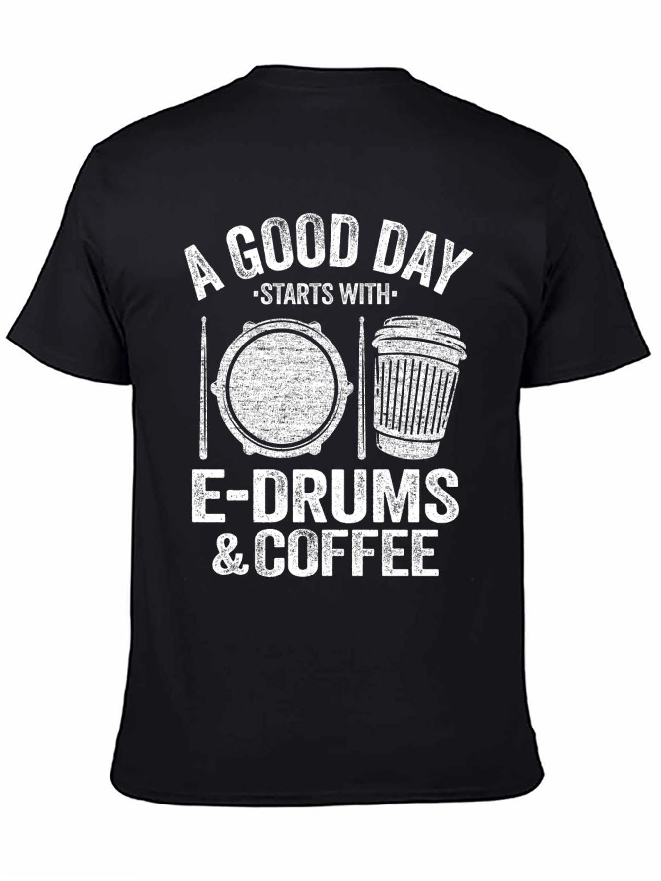 E-Drums & Coffee T-Shirt - Musicians Humor