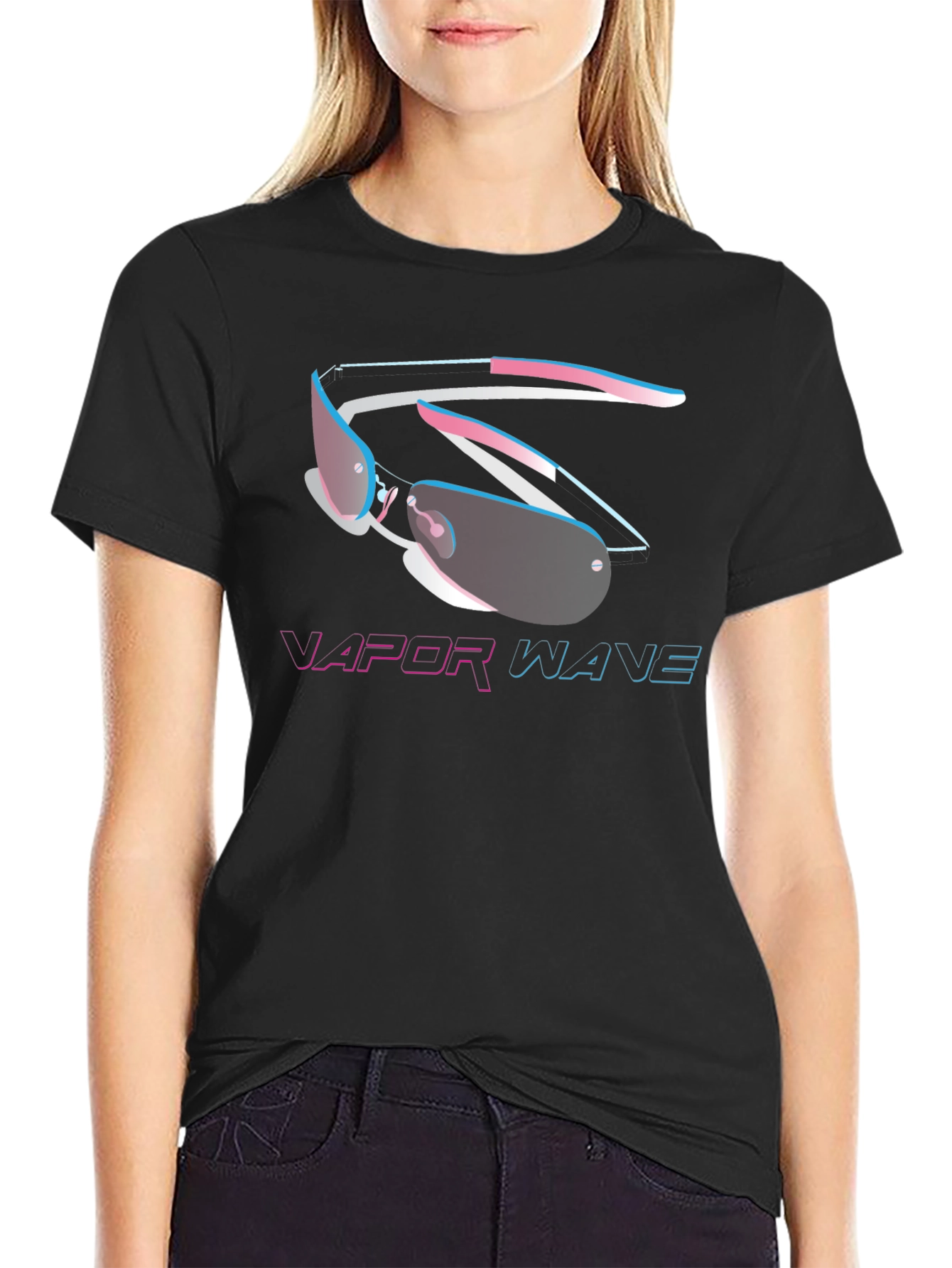 Vaporwave Sunglasses Graphic Tee - Retro Aesthetic