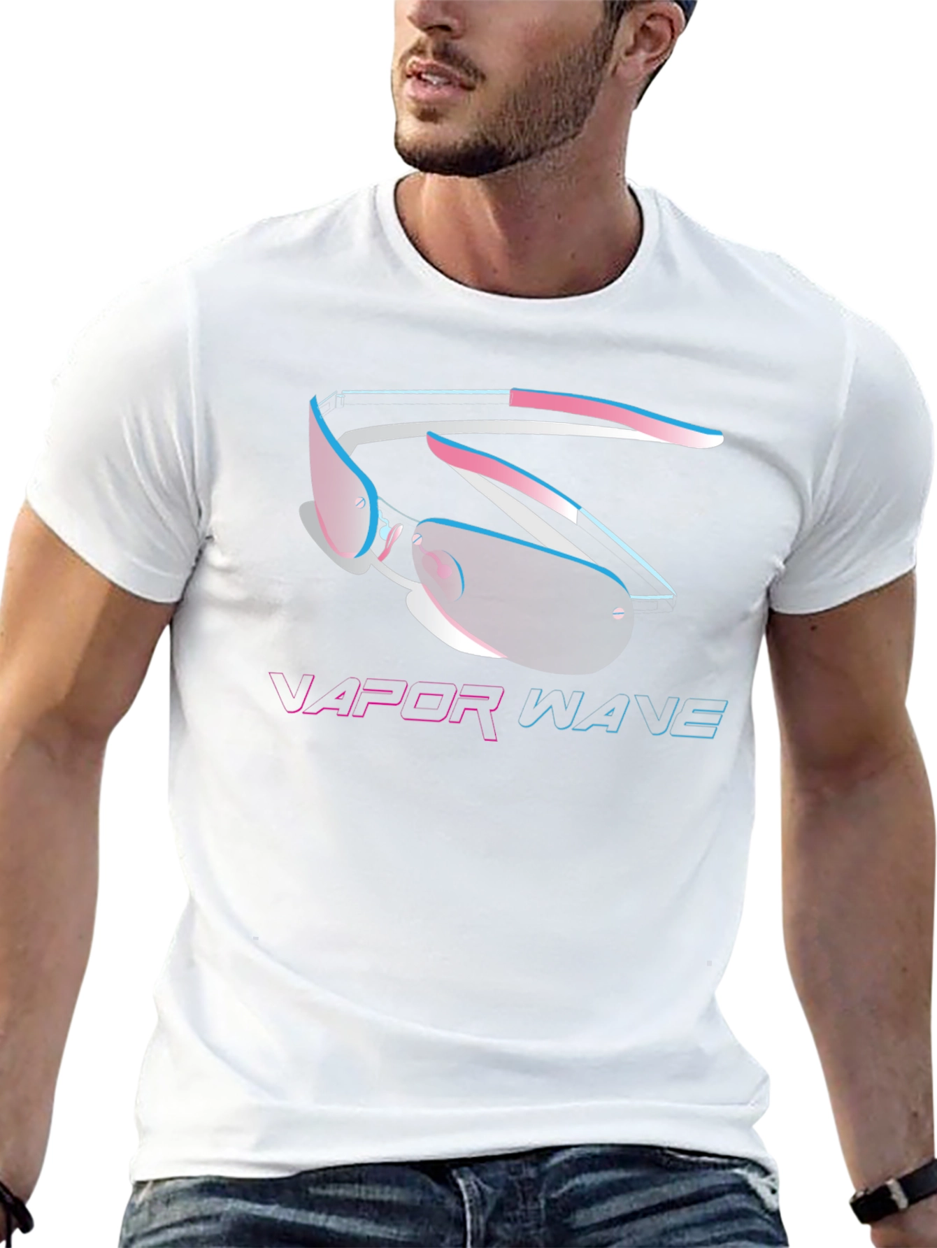Vaporwave Sunglasses Graphic Tee - Retro Aesthetic